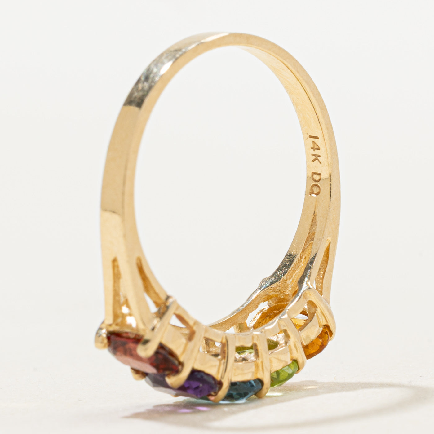 Bague cinq pierres précieuses multiples | 2,0 ct | Taille 9,0 |