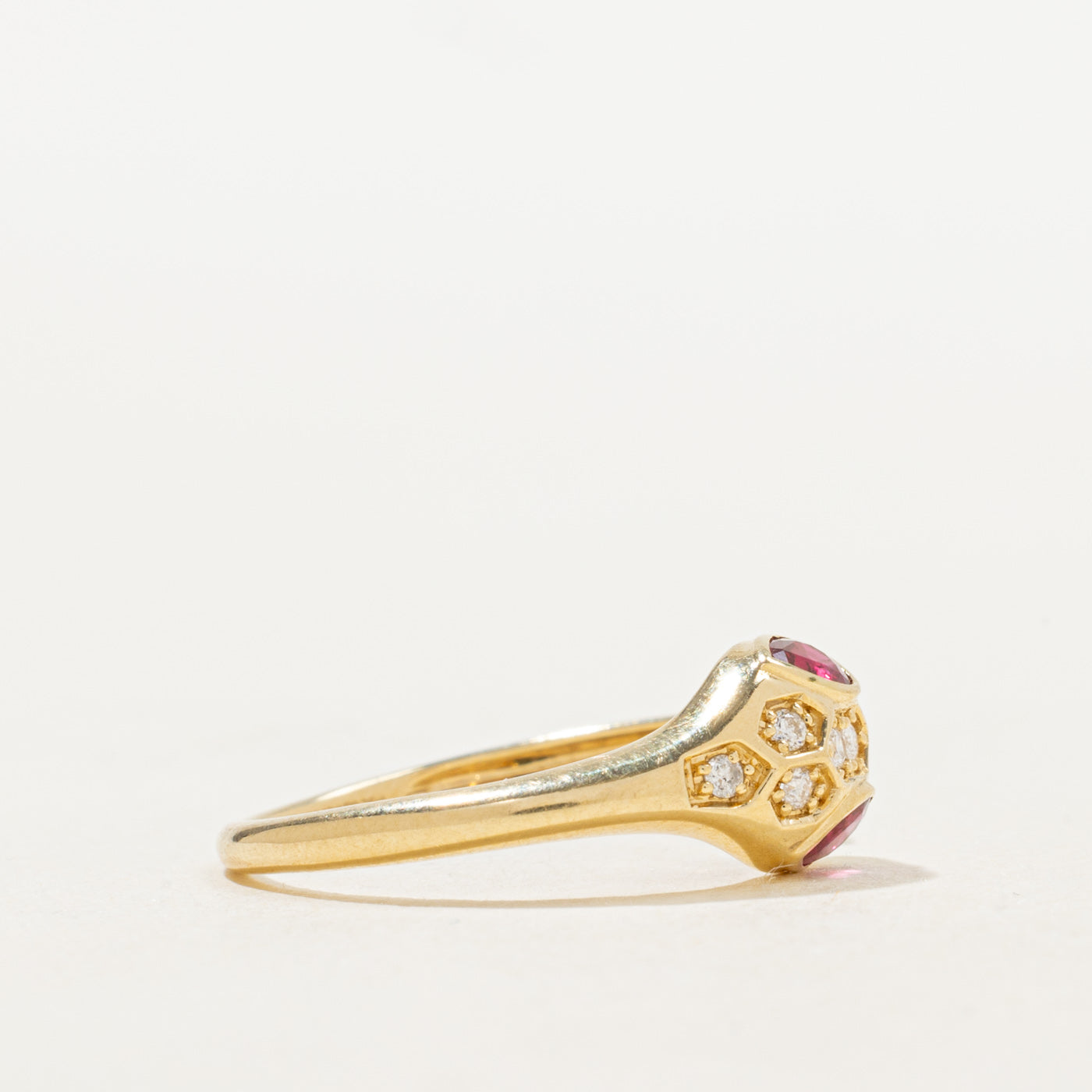 Ruby & Diamond Snake Ring | 0.36ctw, 0.1ctw | SZ 7.0 |
