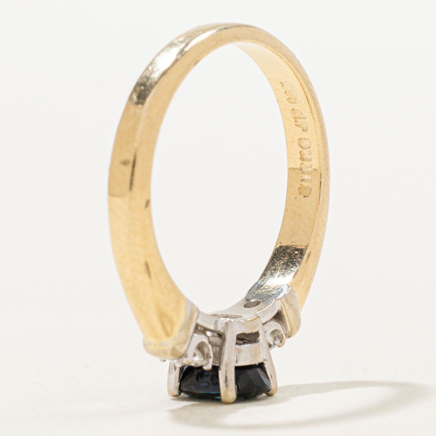 'Birks' Oval Cut Sapphire & Diamond Ring | 0.91ct, 0.17ctw | SZ 7.25 |