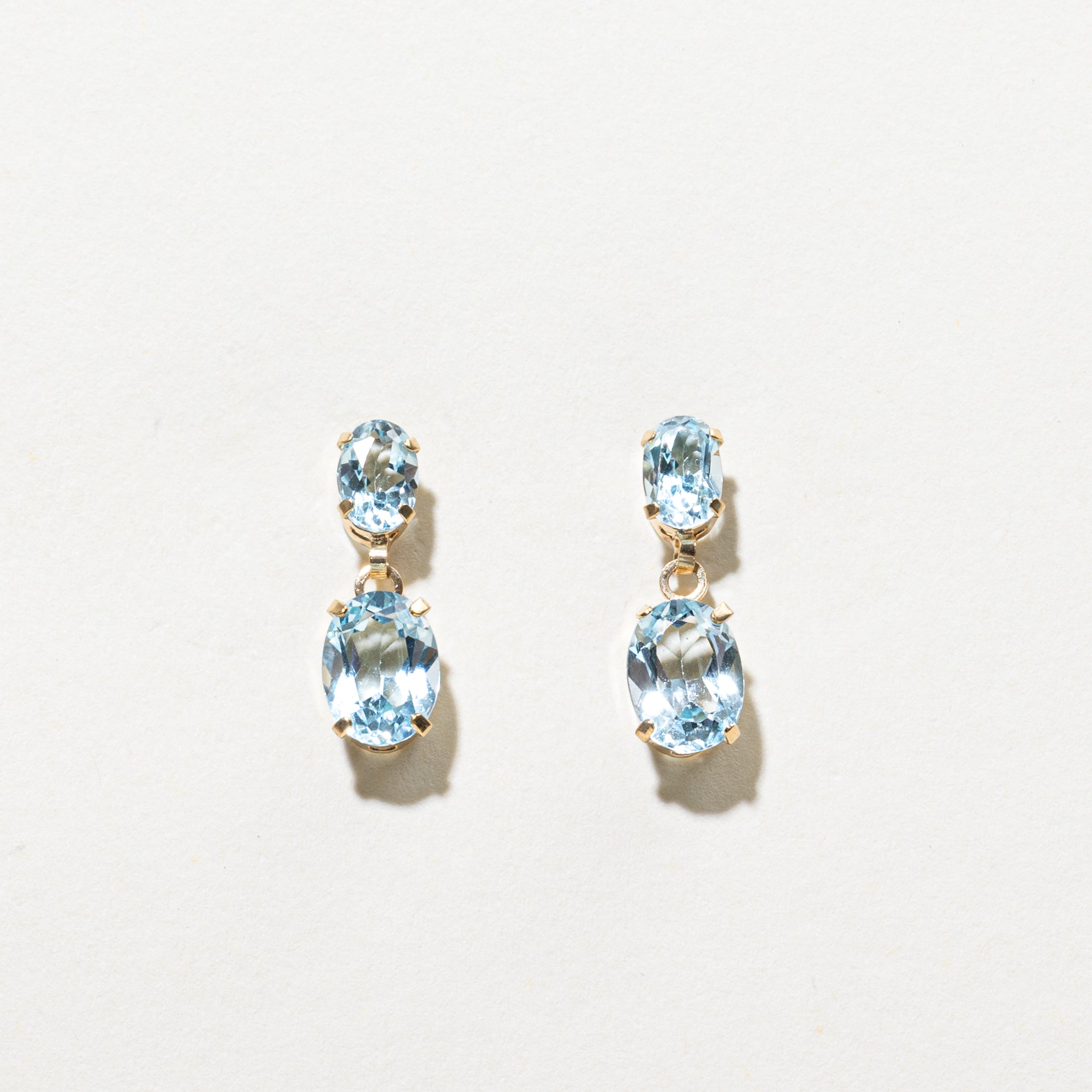 Blue Topaz Drop Earrings | 3.50ctw