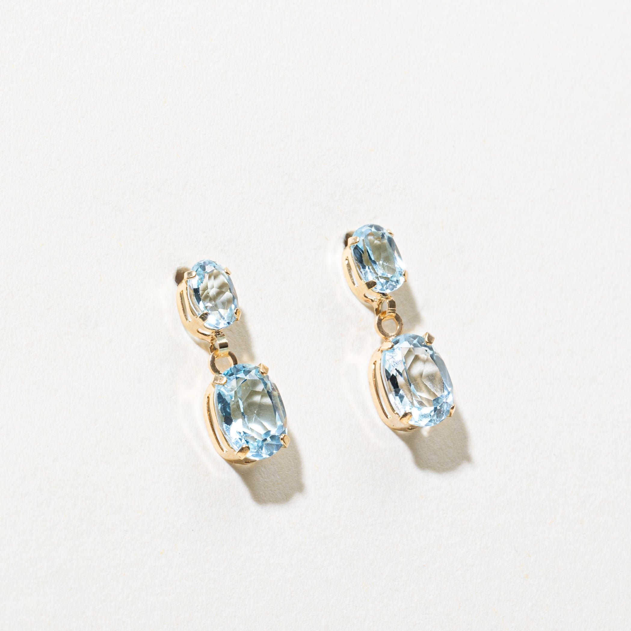 Blue Topaz Drop Earrings | 3.50ctw
