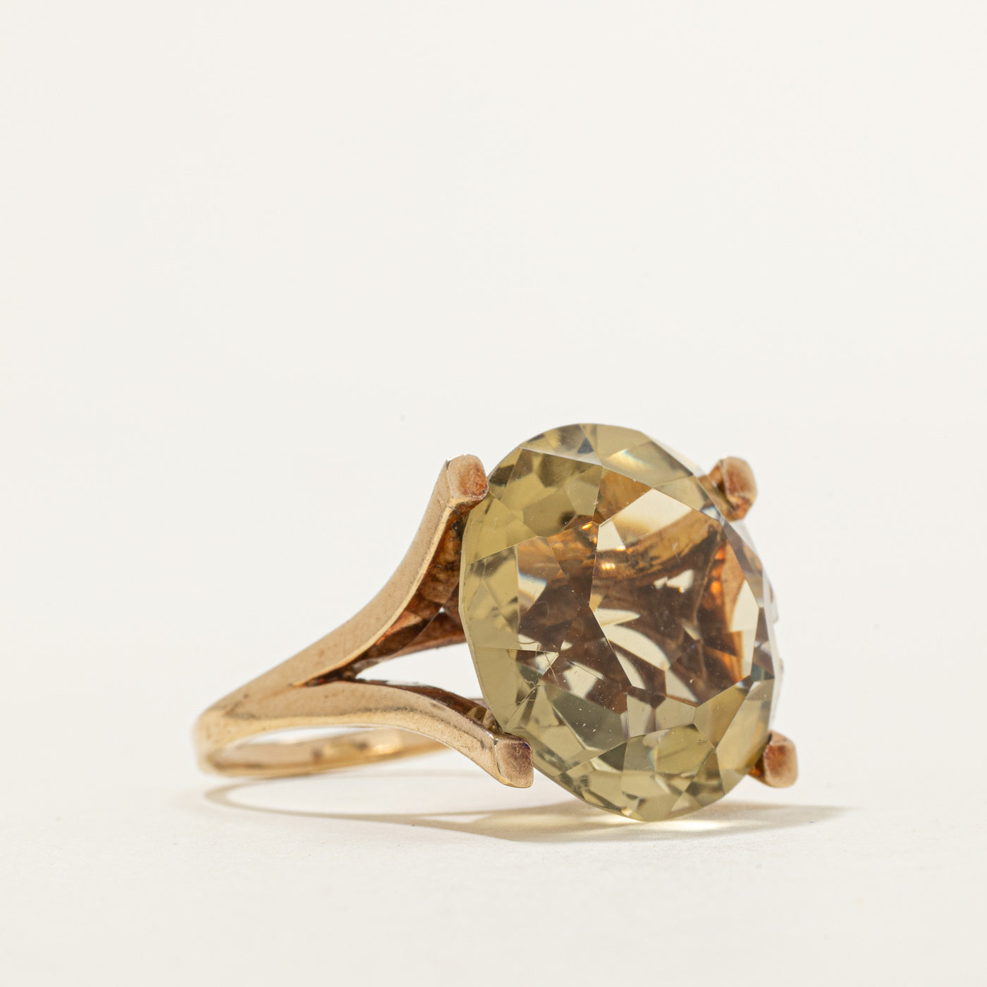 Solitaire Citrine Cocktail Ring | 20.00ct | SZ 5.5