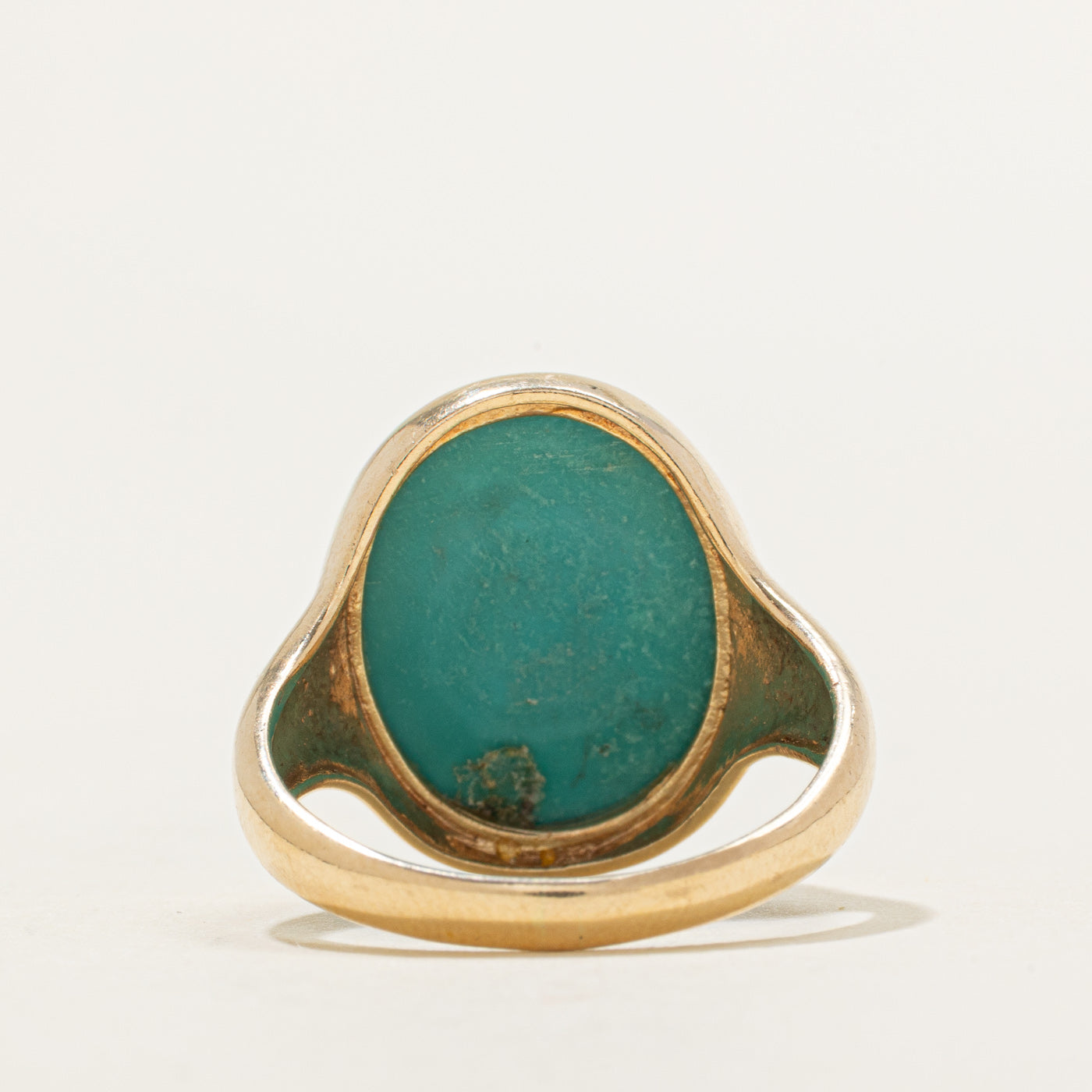 Oval Cabochon Turquoise Chunky Cocktail Ring | 6.70ct | SZ 7.5