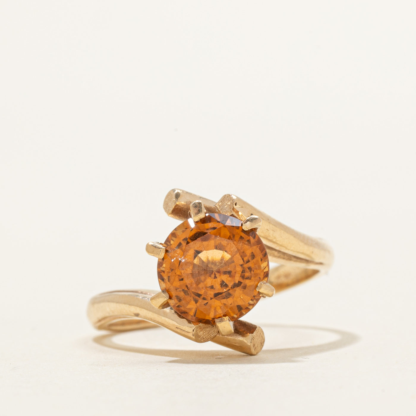 Hessonite Garnet Bypass Ring | 3.00ct | SZ 7.0