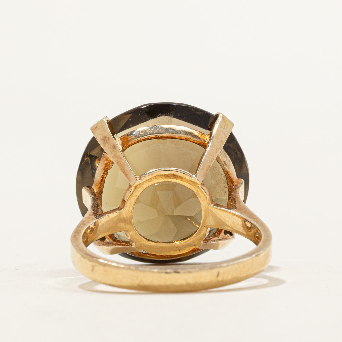 Round Cut Smoky Quartz Cocktail Ring | 20.00ct | SZ 6.75