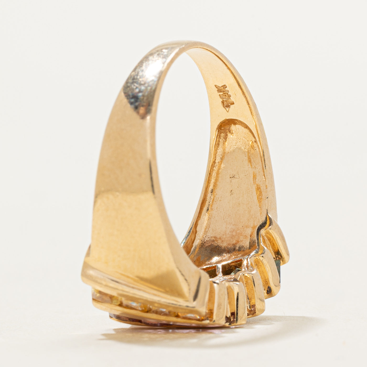 Diagonal Set Multi Coloured Sapphire Ring | 1.44ctw | SZ 8.25