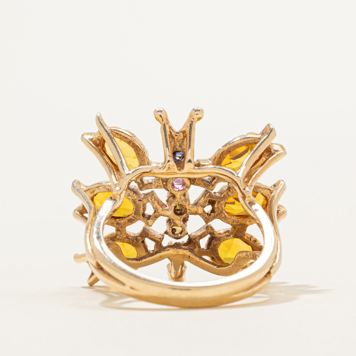 Bague cocktail insecte en saphir synthétique | 3,00 ct | Taille 6,5