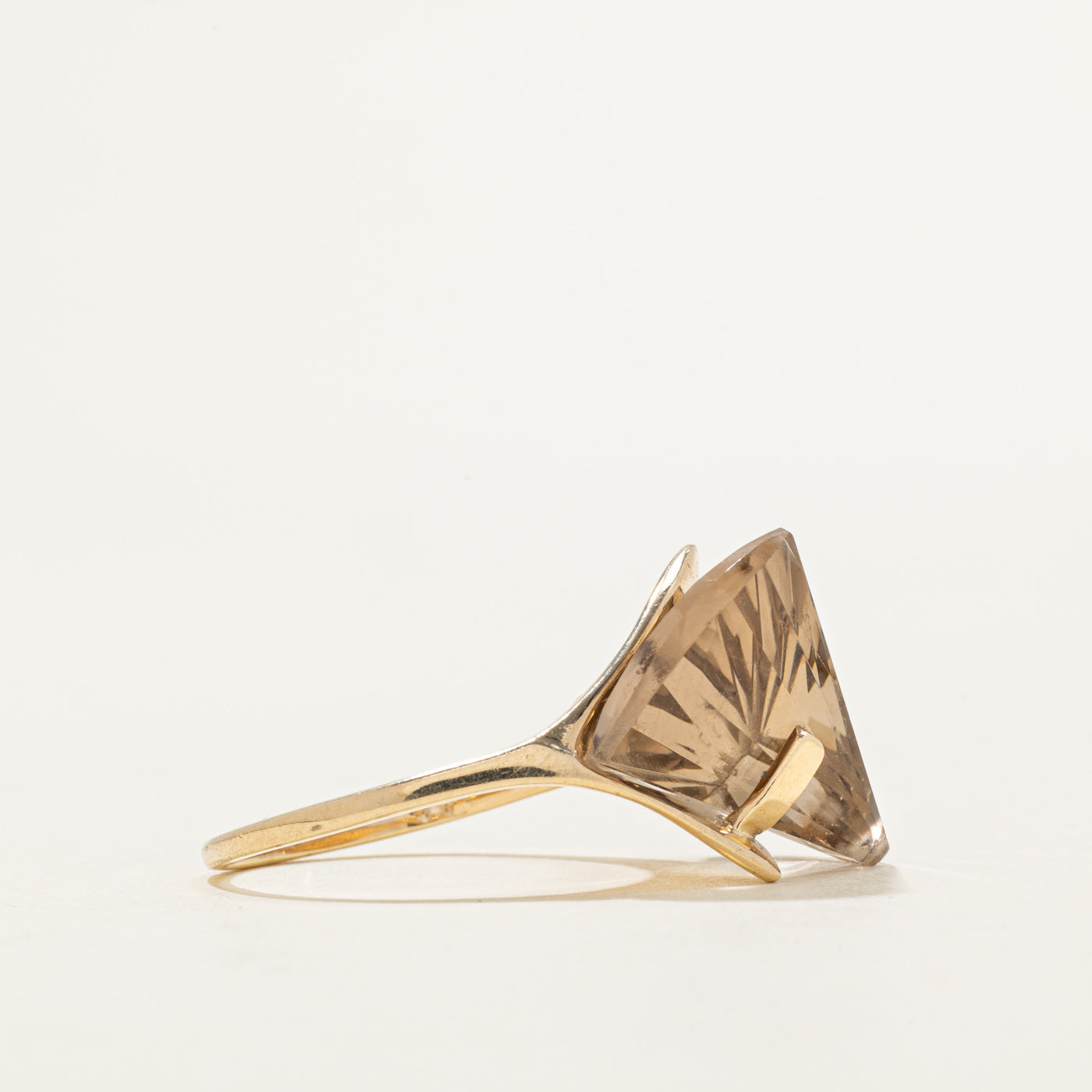 Fantasy Cut Smoky Quartz Cocktail Ring | 12.00ct | SZ 6.75