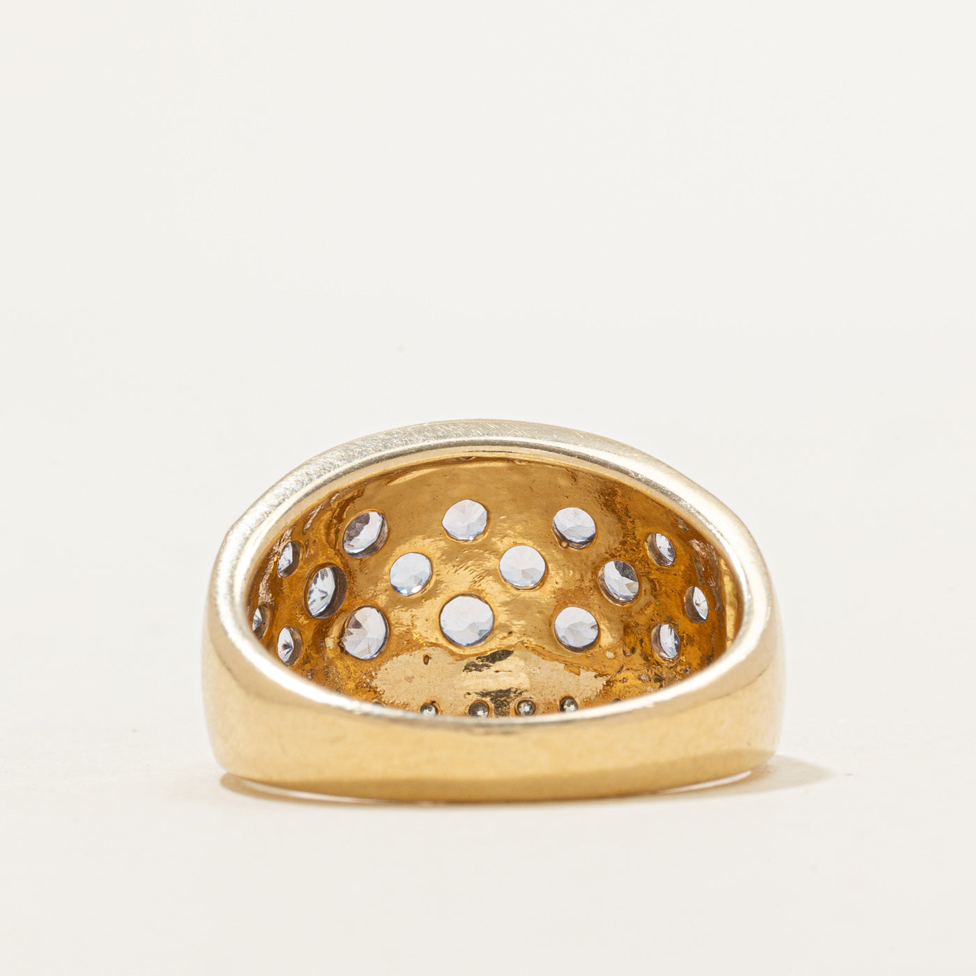 Tanzanite & Diamond Grid Geometric Ring | 0.80ctw, 0.18ctw | SZ 9.25