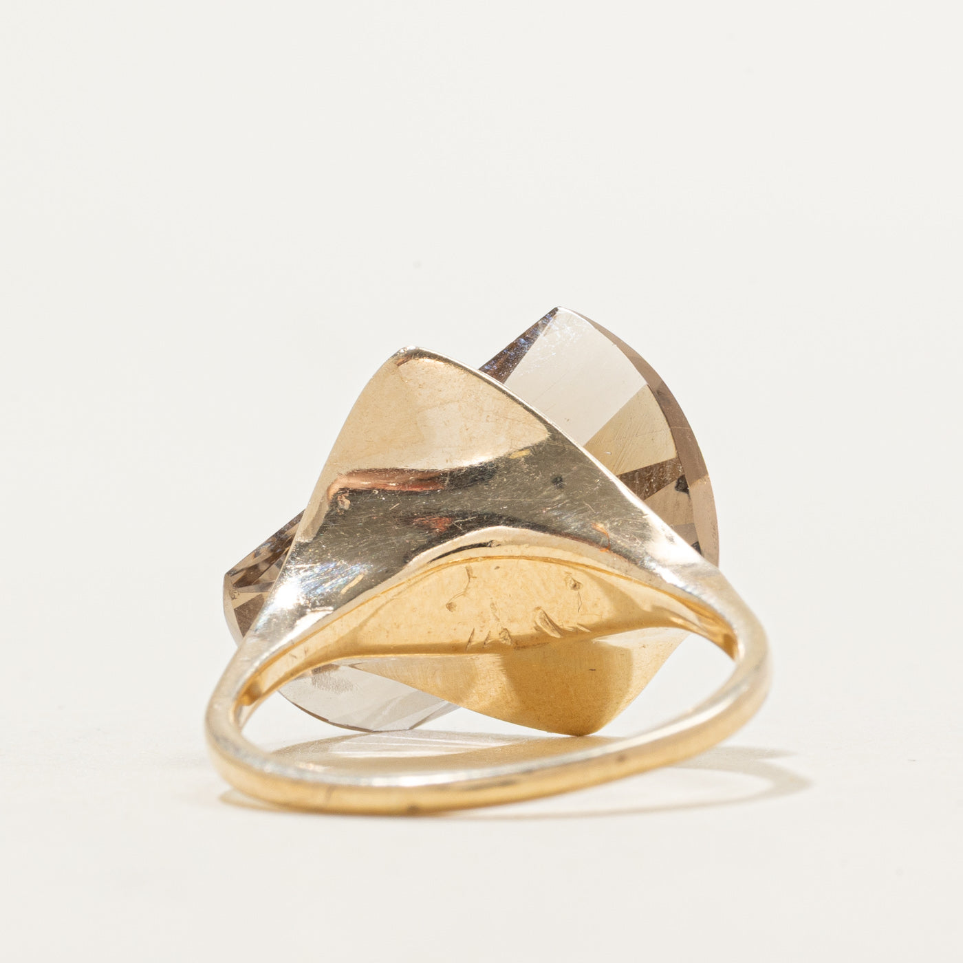 Fantasy Cut Smoky Quartz Cocktail Ring | 12.00ct | SZ 6.75