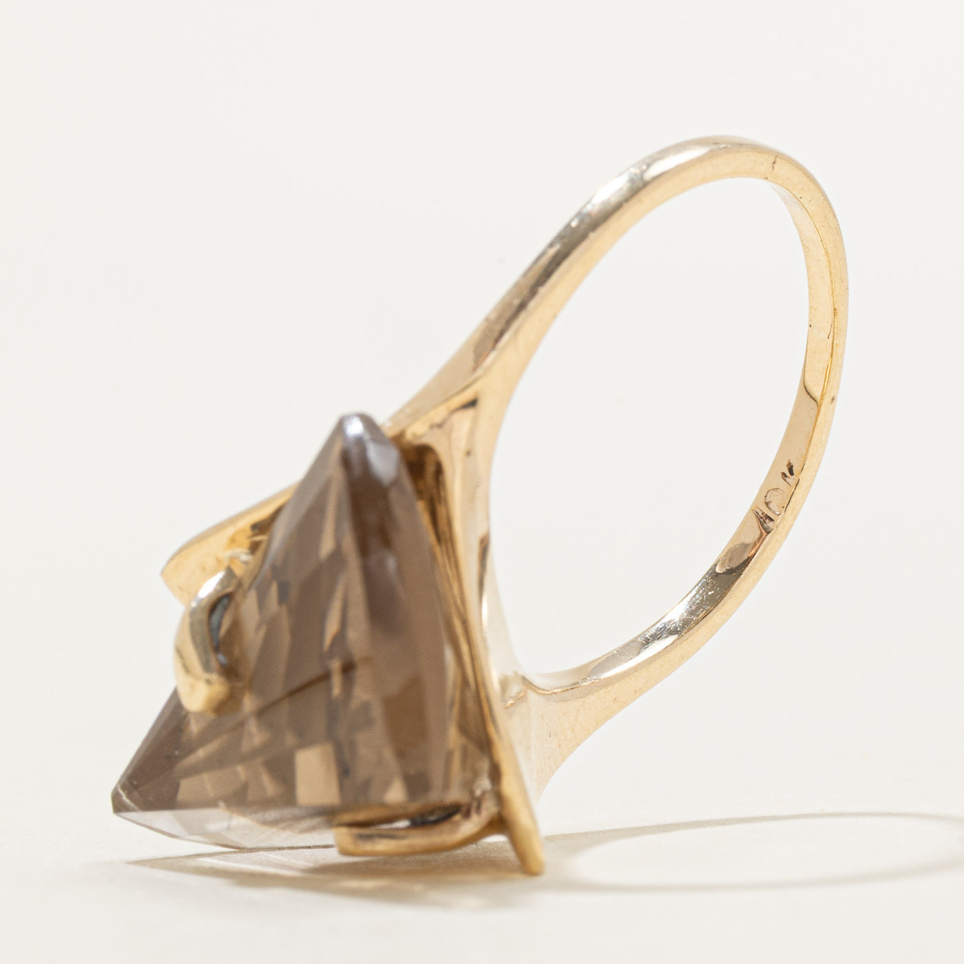 Fantasy Cut Smoky Quartz Cocktail Ring | 12.00ct | SZ 6.75