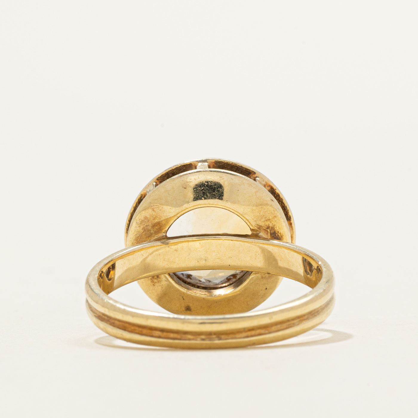 Bezel Set Round Cut Citrine Ring | 2.70ct | SZ 7.25