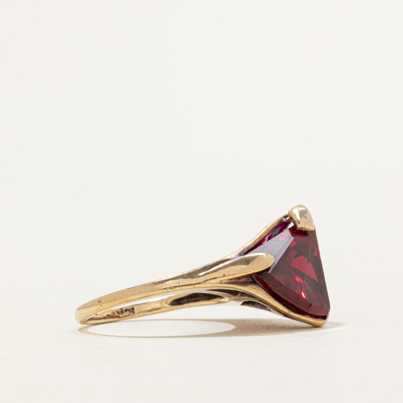 Synthetic Ruby Abstract Cocktail Ring | 17.00ct | SZ 6.0