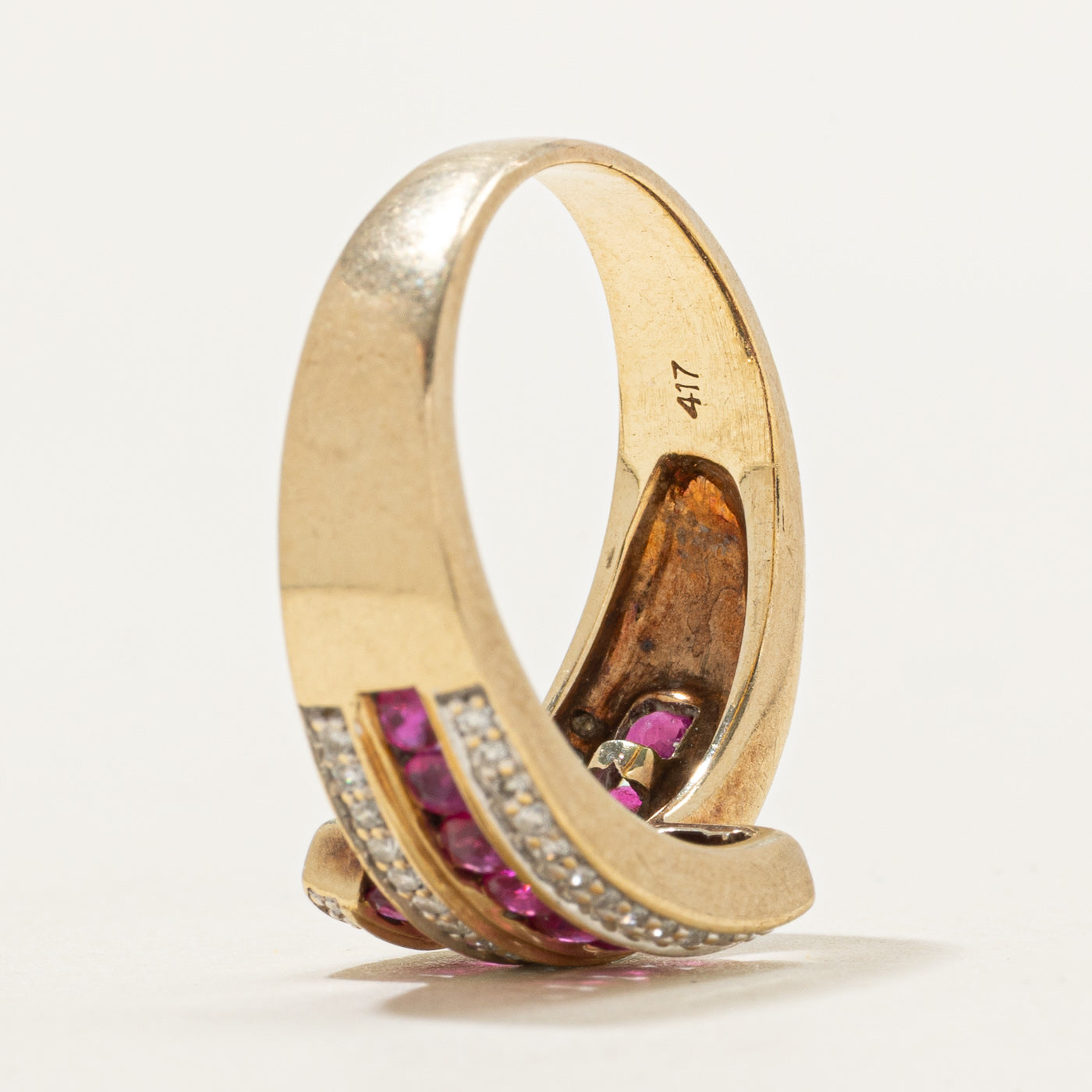 Ruby & Diamond Multi Row Wrap Band | 0.70ctw, 0.25ctw | SZ 8.5