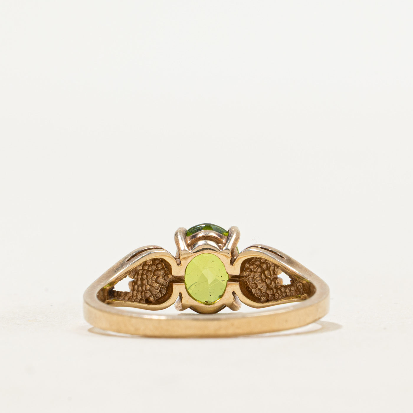 Oval Cut Peridot Openwork Ring | 0.75ct | SZ 6