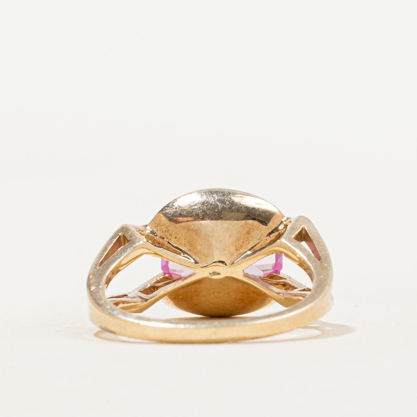 Synthetic Pink Spinel Abstract Cocktail Ring | 1.96ct | SZ 5.5