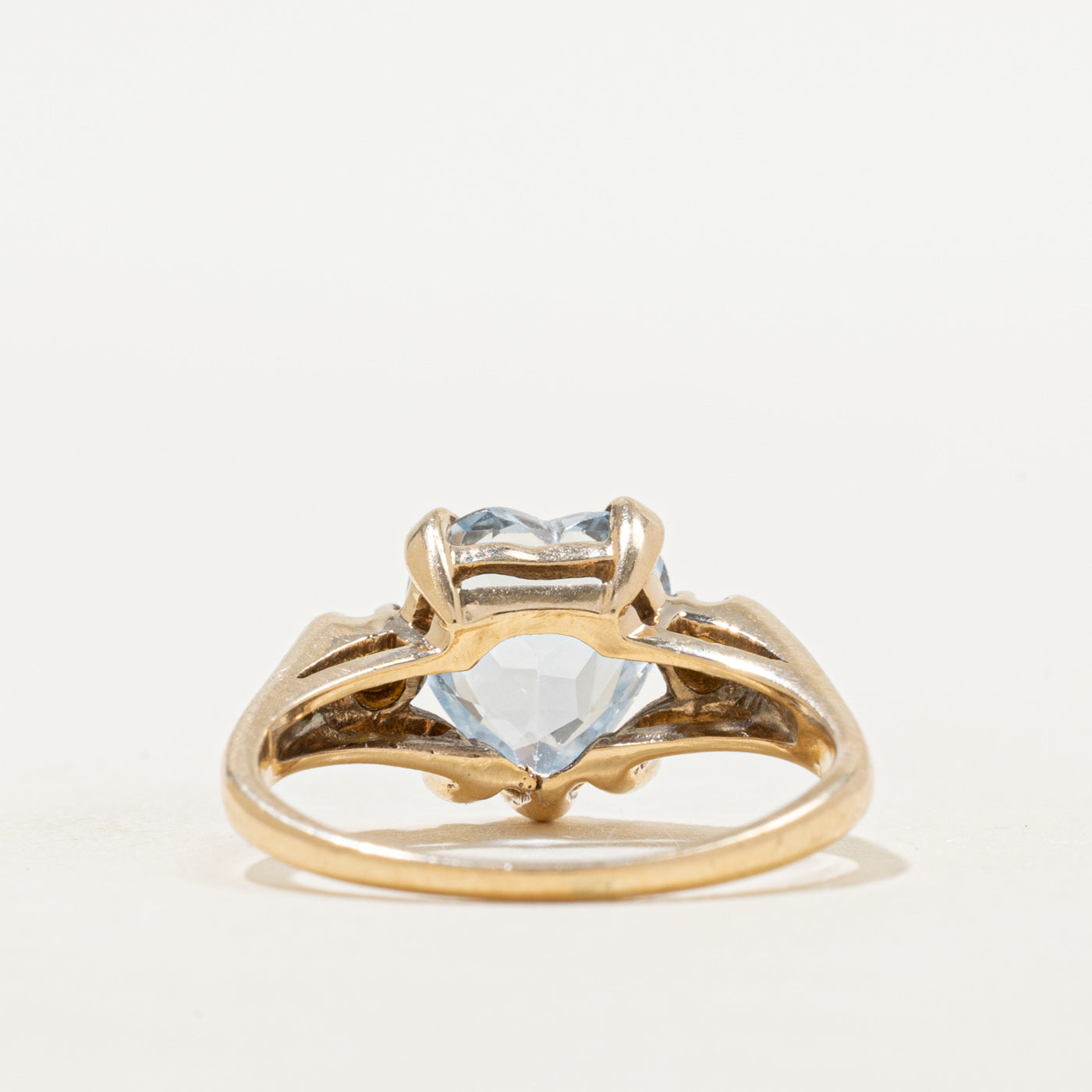 Bague cœur en spinelle synthétique et perles fines | 2,55 ct | Taille 7,5