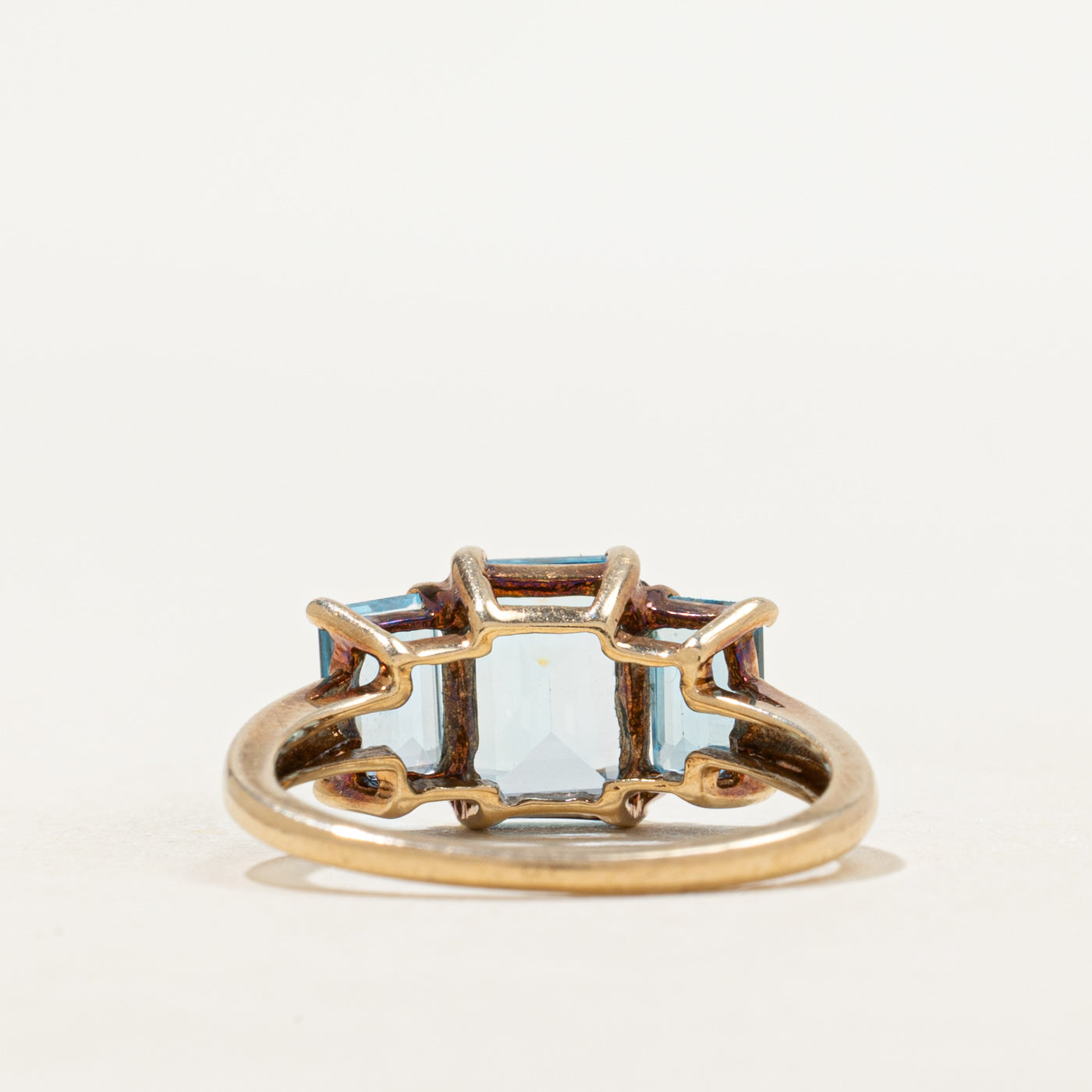 Three Stone Blue Topaz Ring | 3.04ctw | SZ 5.5