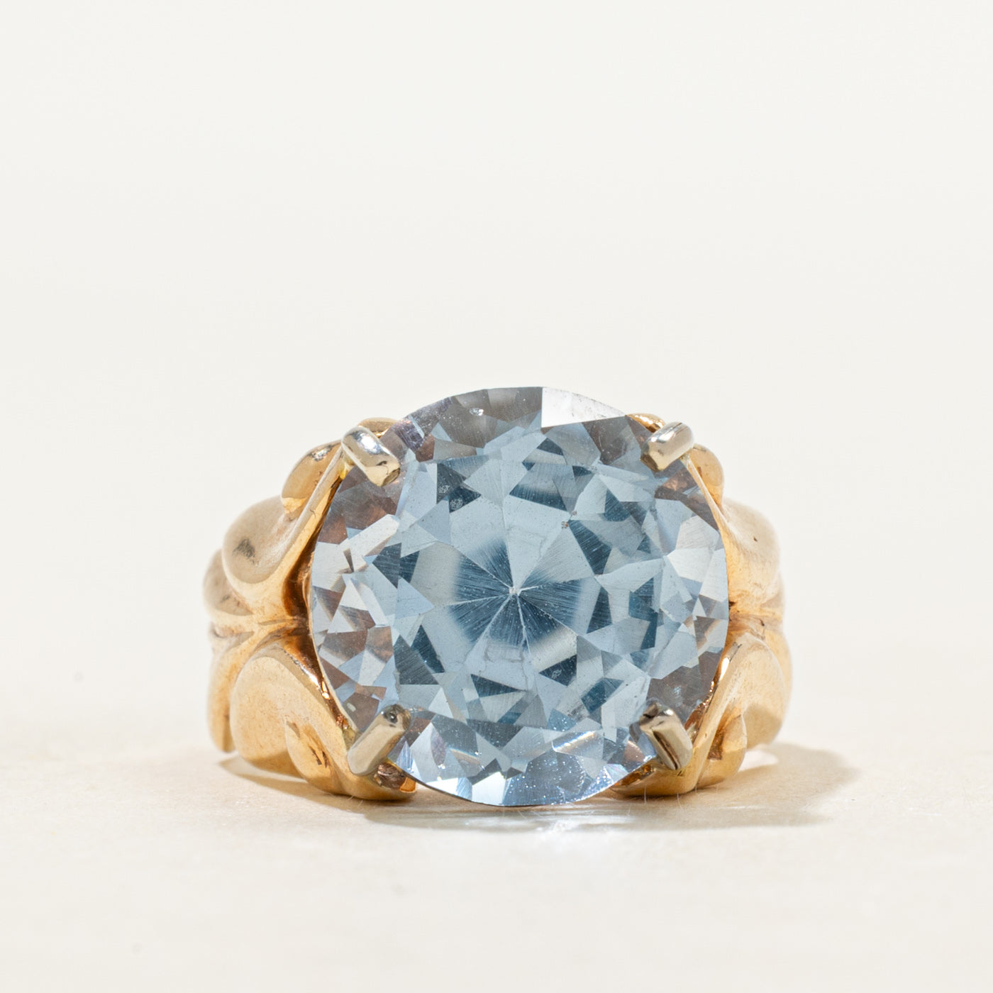 Synthetic Spinel Scrollwork Cocktail Ring | 7.11ct | SZ 5