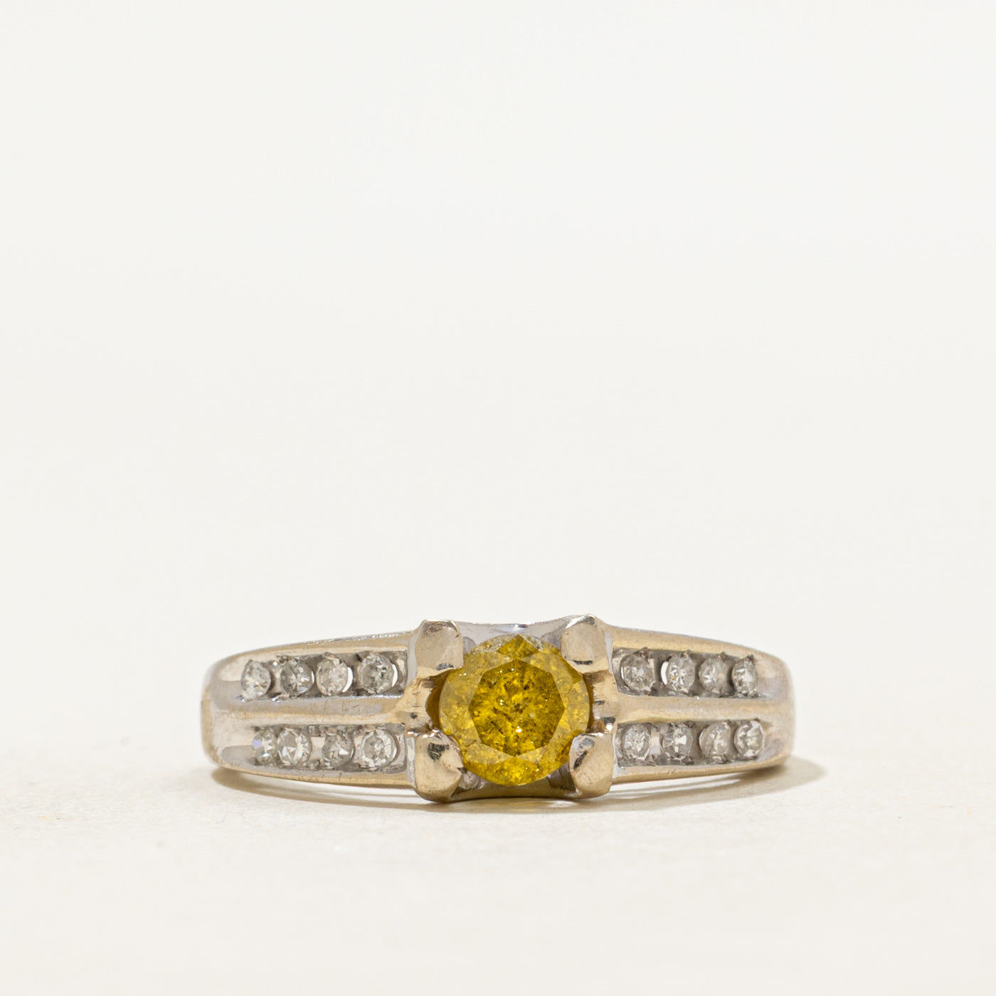 Yellow & White Diamond Ring | 0.58ctw | SZ 6.25