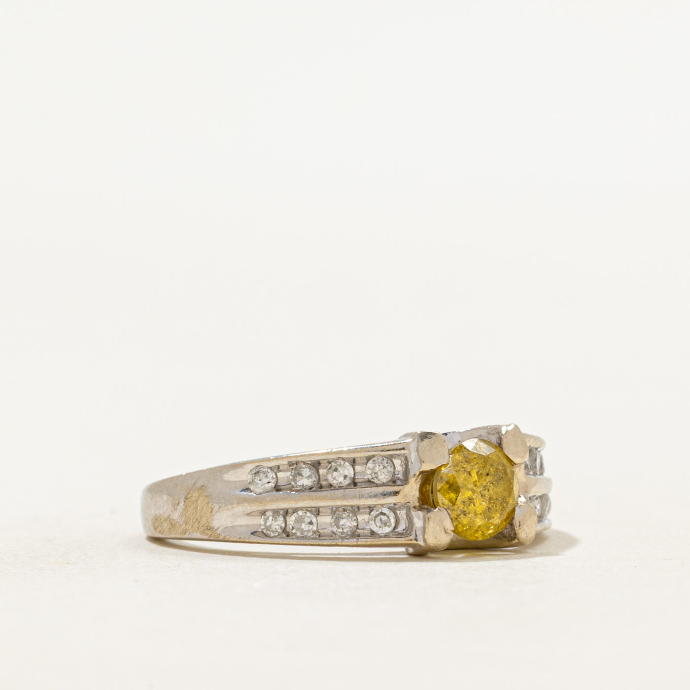 Yellow & White Diamond Ring | 0.58ctw | SZ 6.25