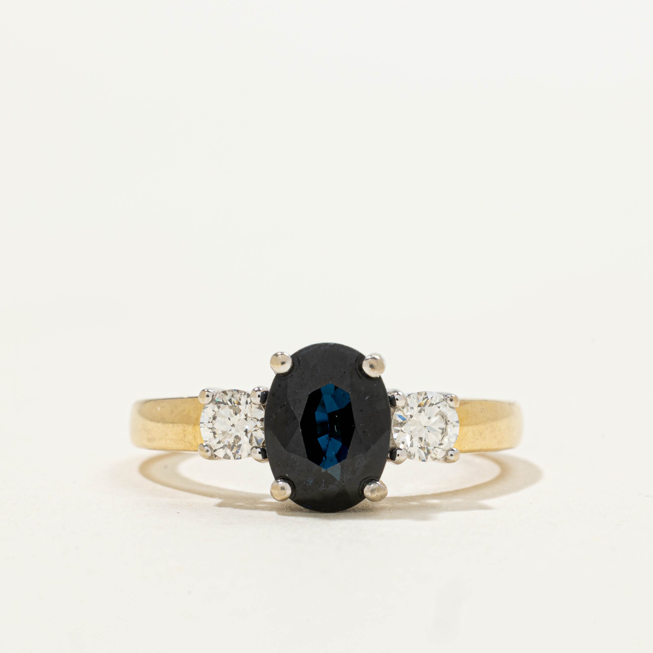 18k Sapphire & Diamond Accents Ring | 1.45ct, 0.30ctw | SZ 6.25