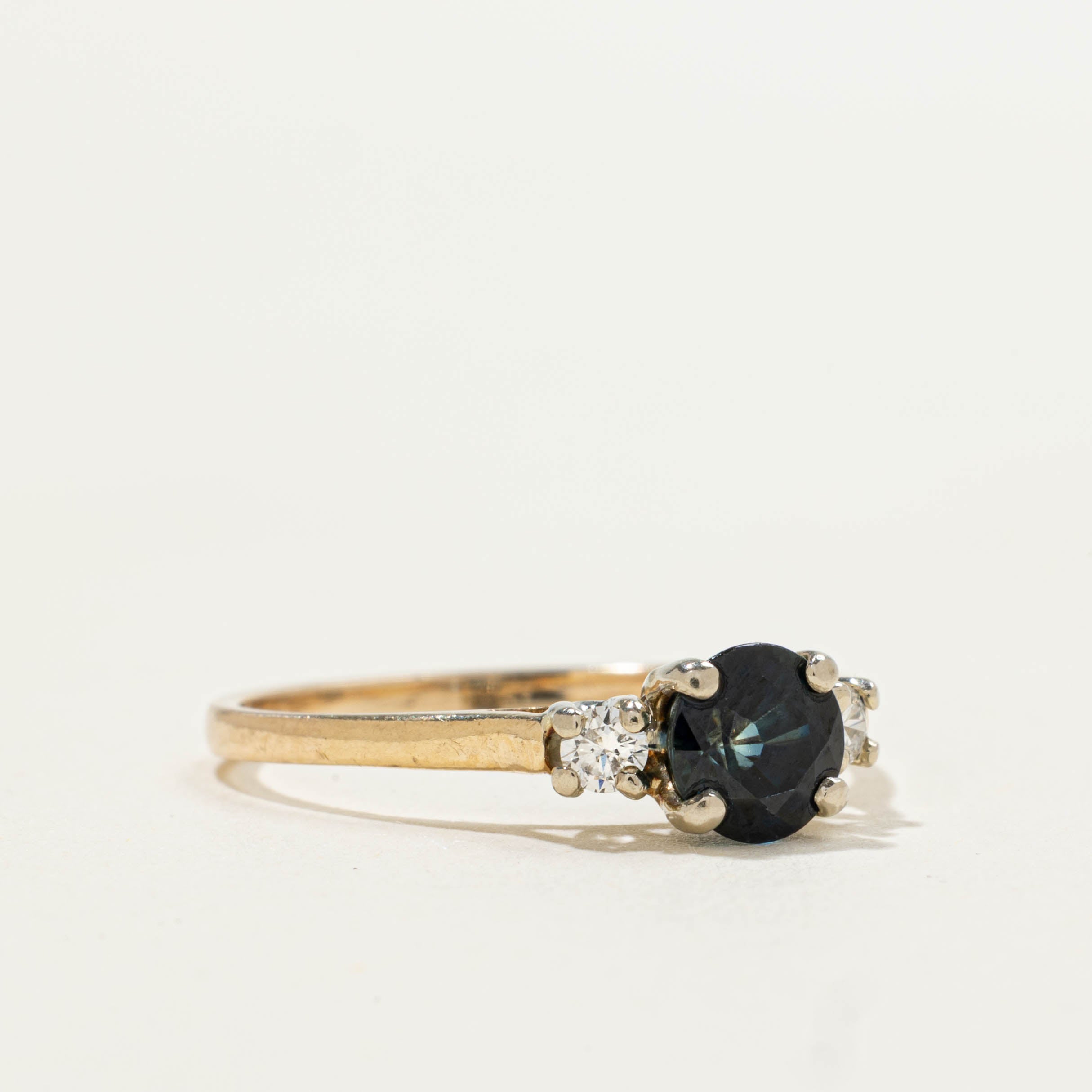 14k Sapphire & Diamond Accents Ring | 0.80ct, 0.10ctw | SZ 7