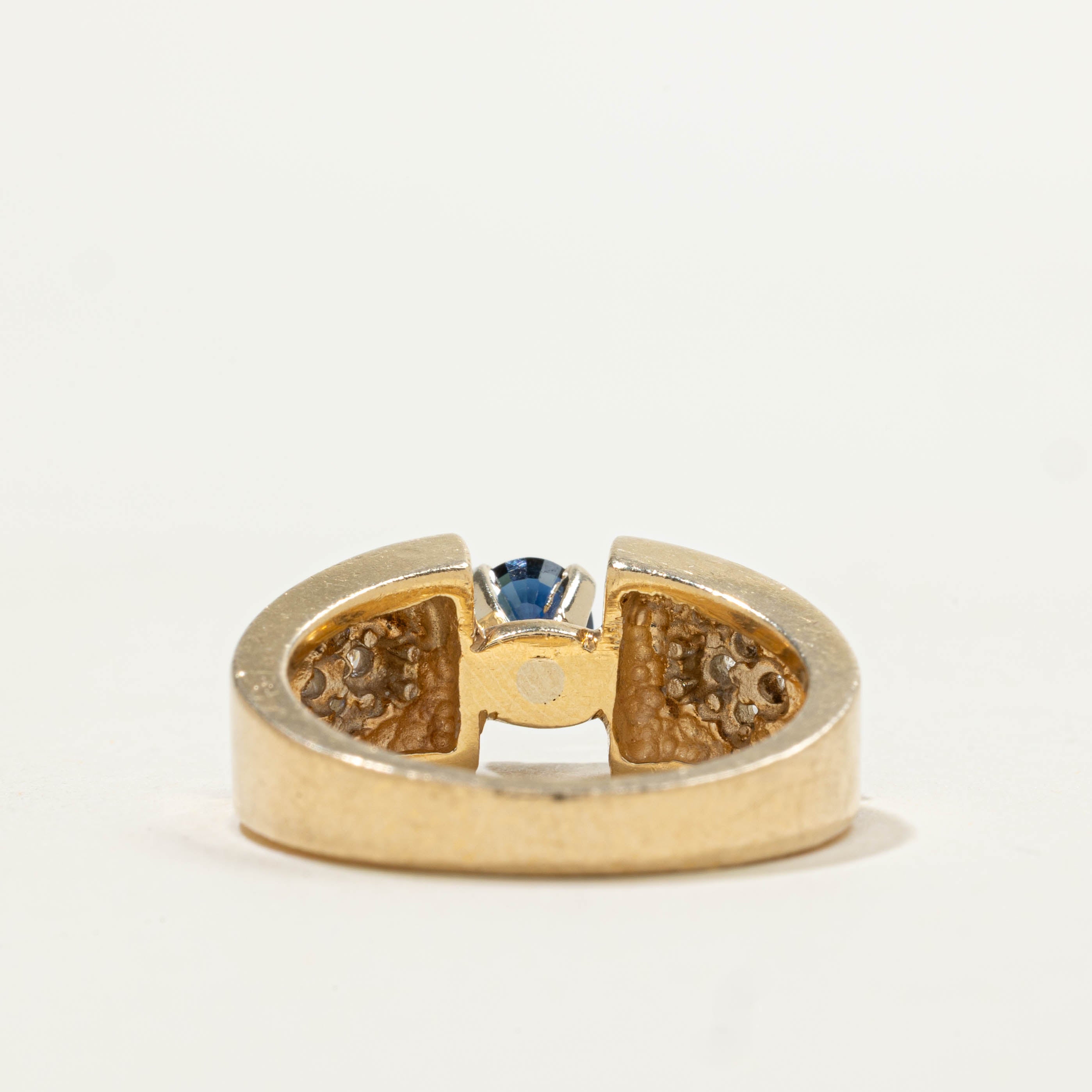 14k Sapphire & Diamond Cocktail Ring | 0.50ct, 0.16ctw | SZ 6