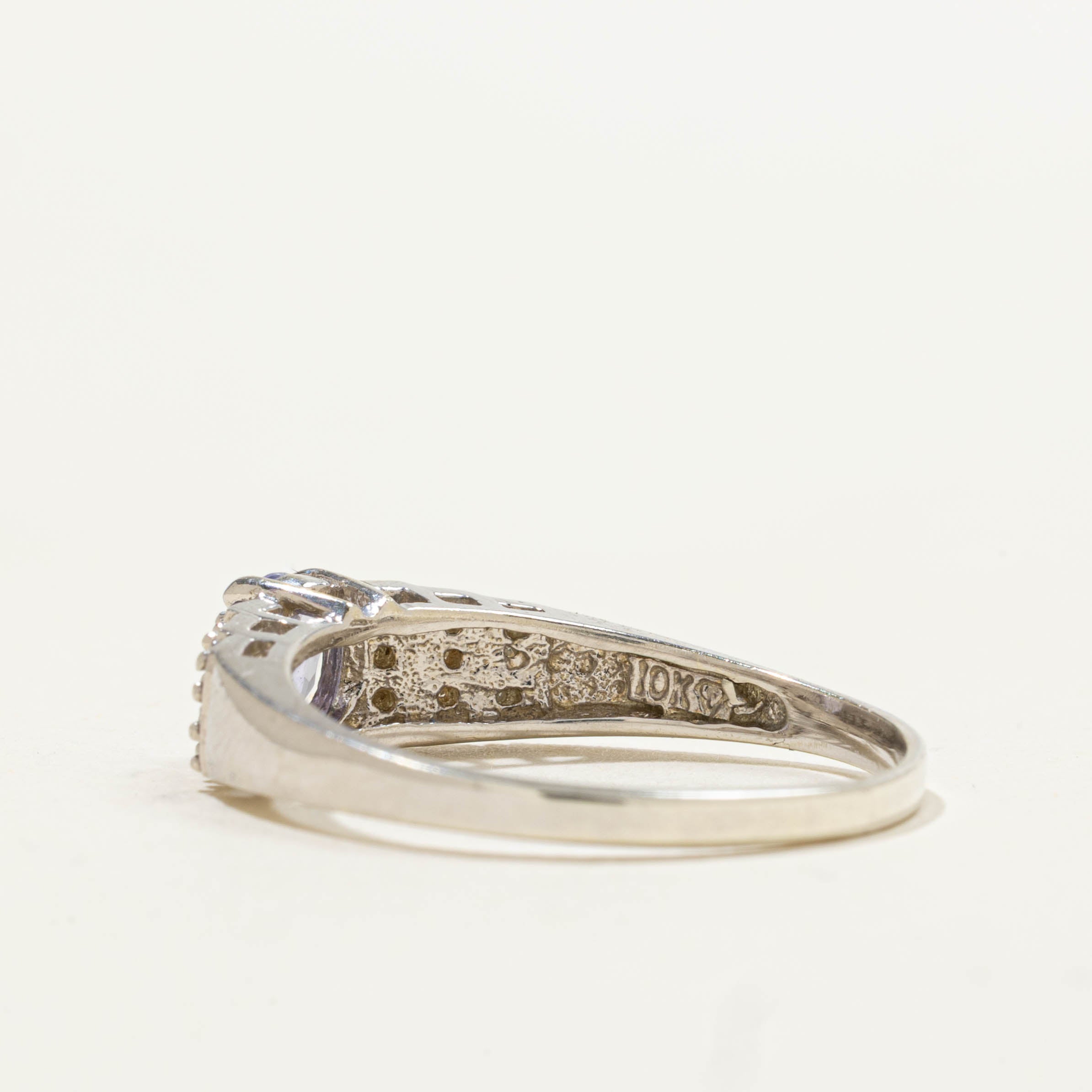 10k Multi Row Tanzanite & Diamond Ring | 0.40ct, 0.09ctw | SZ 8