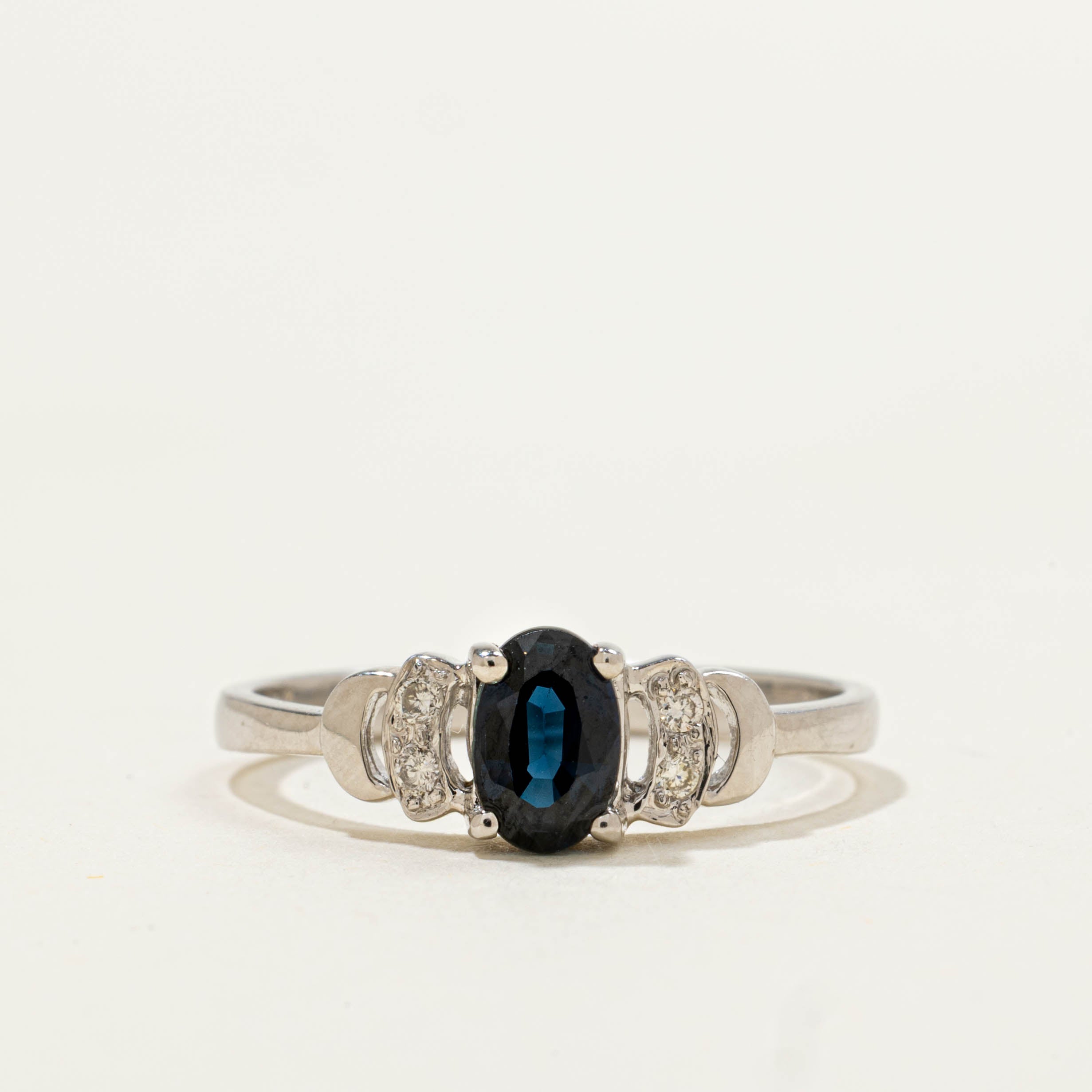 18k Sapphire & Diamond Accents Ring | 0.50ct, 0.04ctw | SZ 5