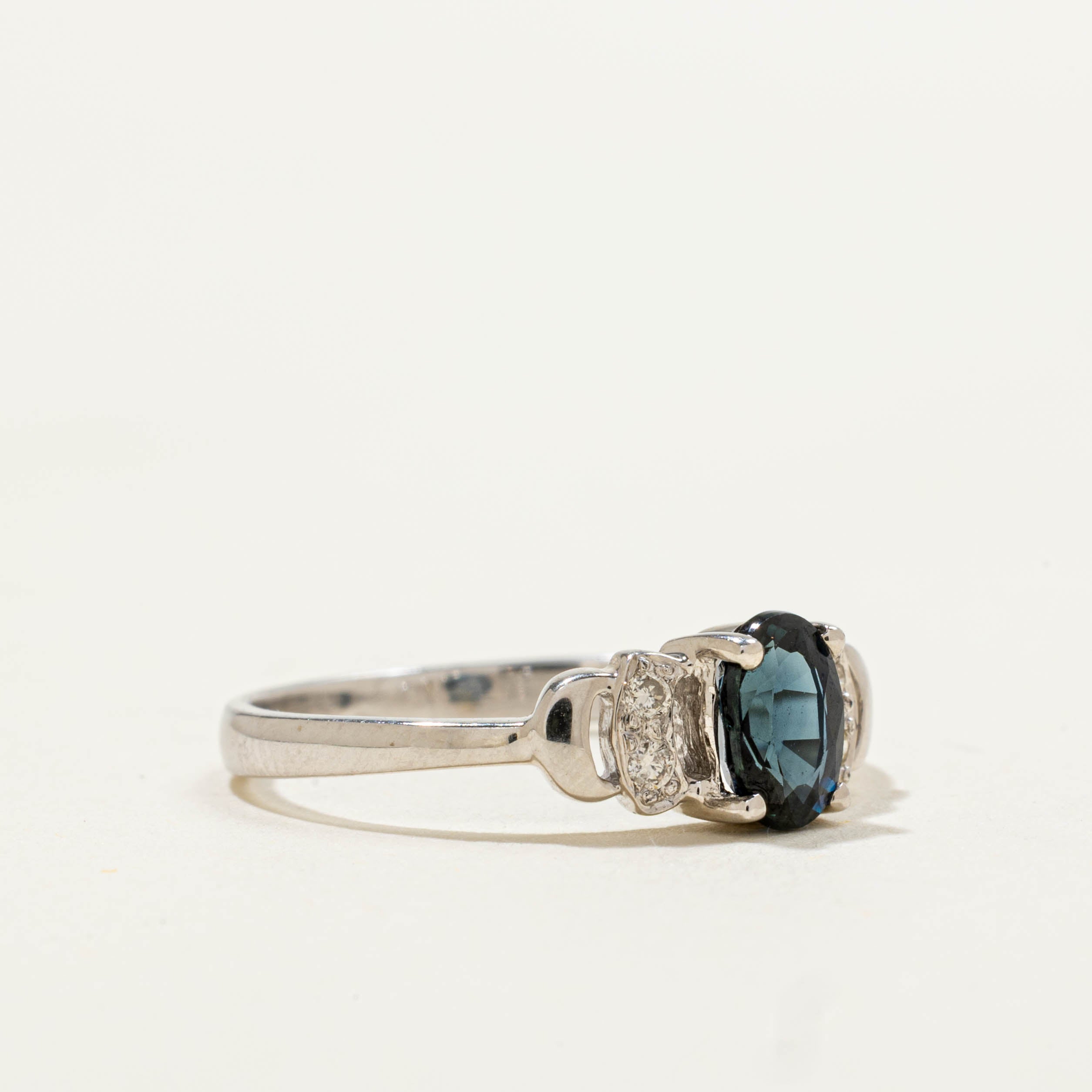 18k Sapphire & Diamond Accents Ring | 0.50ct, 0.04ctw | SZ 5
