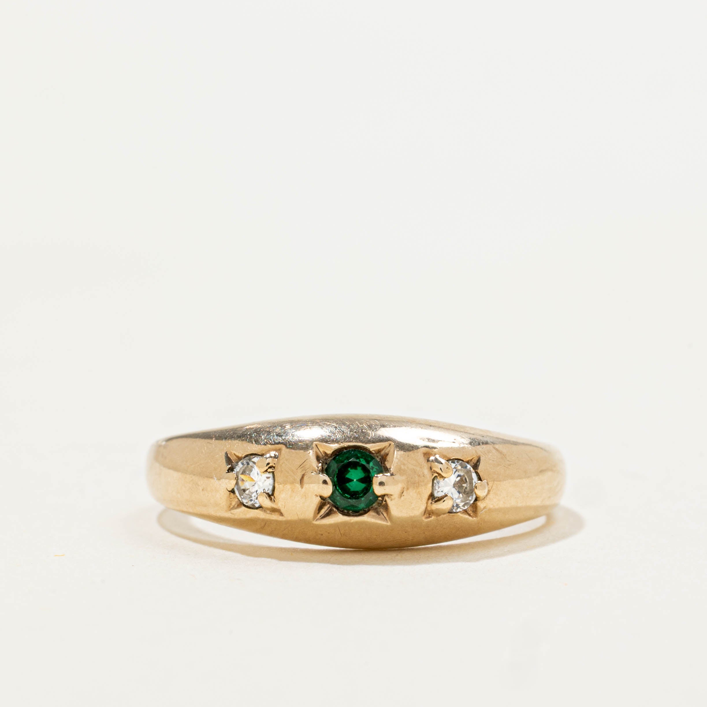 10k Retro Spinel Star Set Ring | 0.15ctw | SZ 3.5