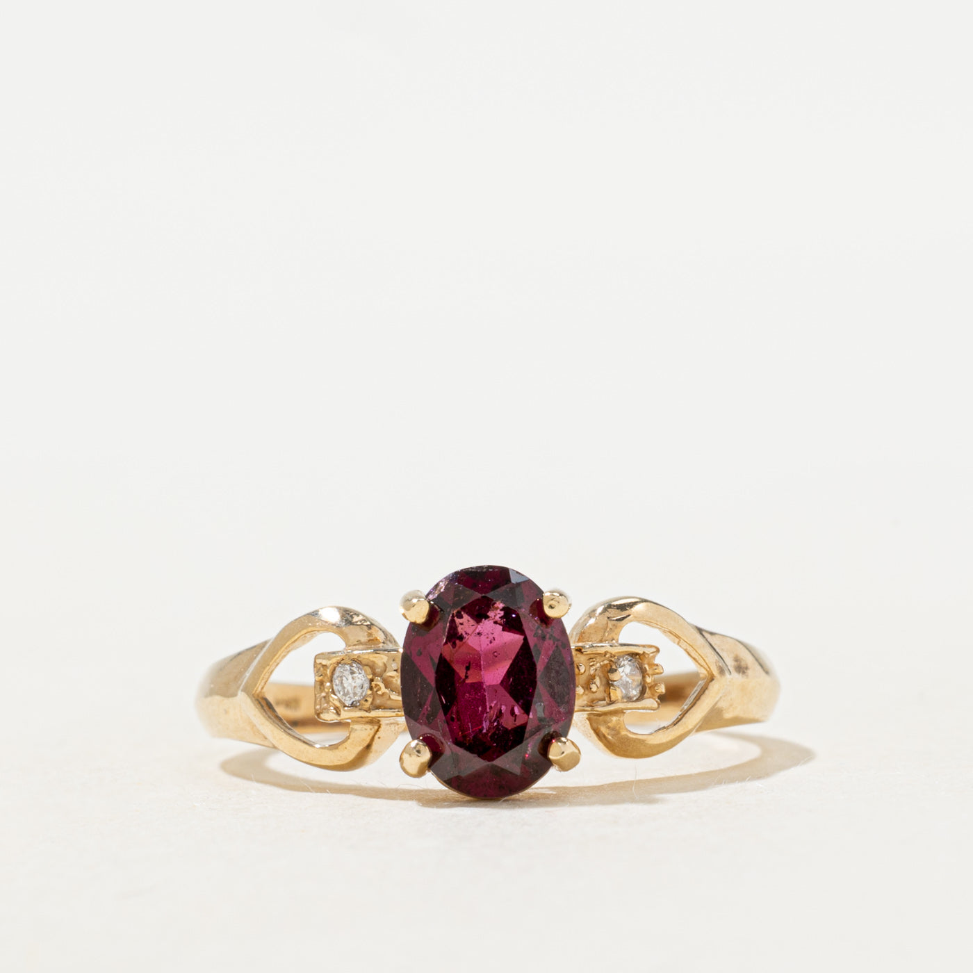 Pink Tourmaline & Diamond Ring | 0.9ct, 0.02ctw | SZ 7.25 |