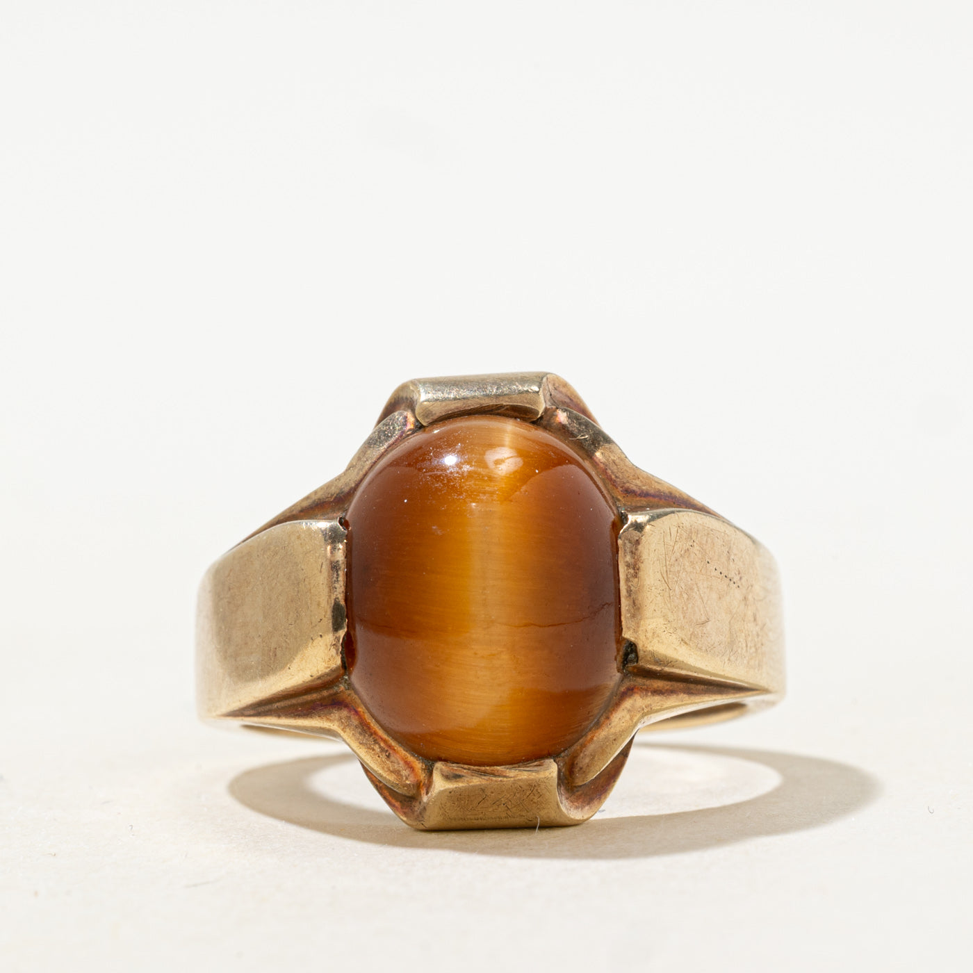 Chalcedony Cat's Eye Cocktail Ring | 6.0ct | SZ 11.25 |