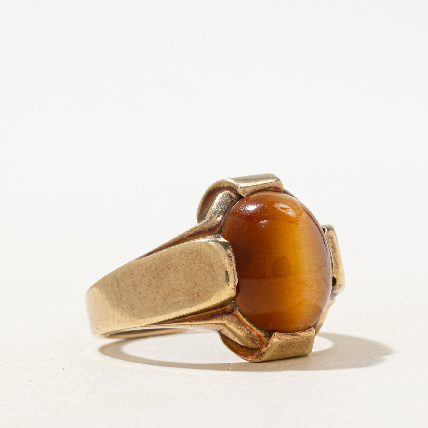 Chalcedony Cat's Eye Cocktail Ring | 6.0ct | SZ 11.25 |