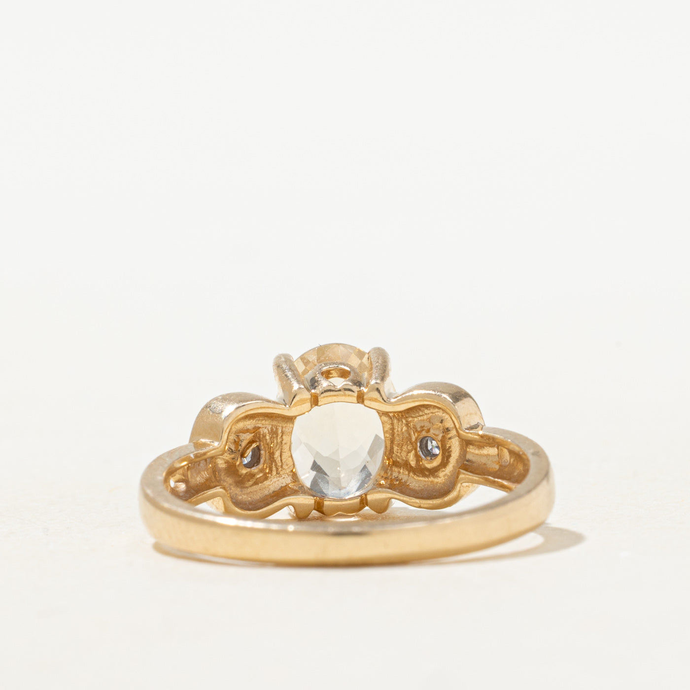 Oval Cut Heliodor & Diamond Ring | 1.16ct, 0.01ctw | SZ 5.75 |