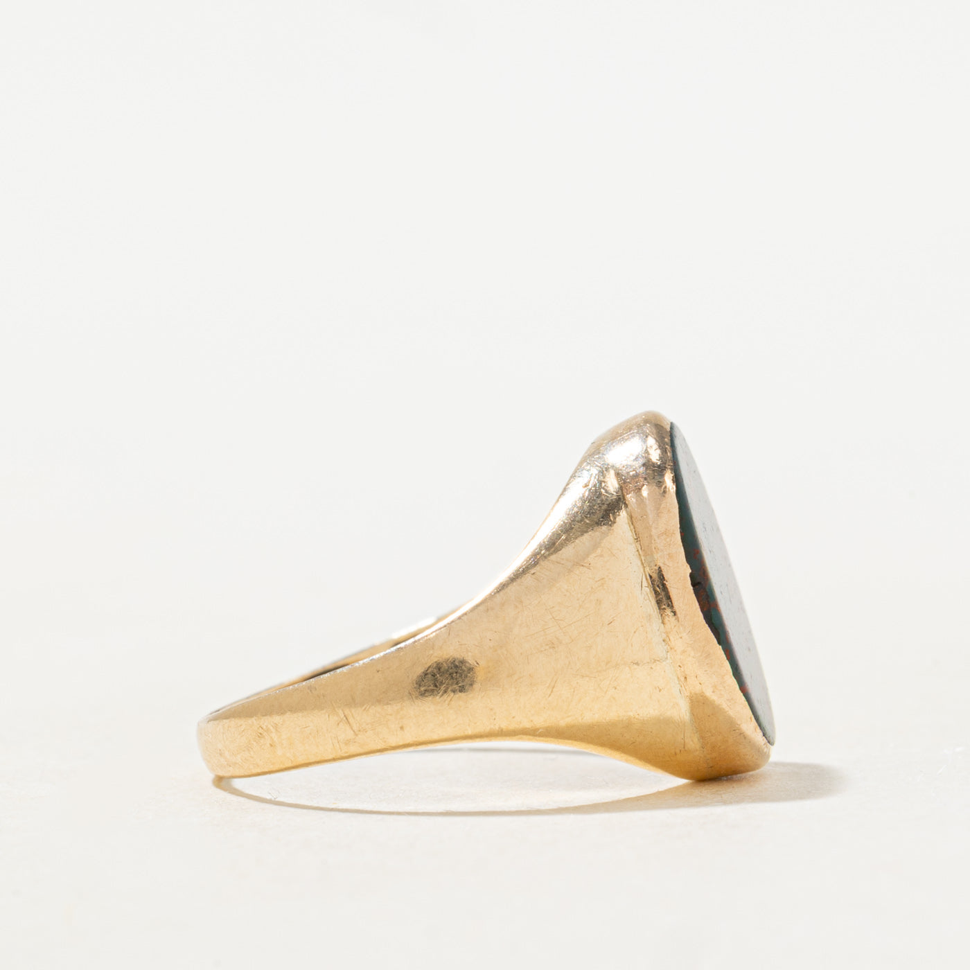 'Birks' Bezel Set Bloodstone Signet Ring | 2.0ct | SZ 4.0 |