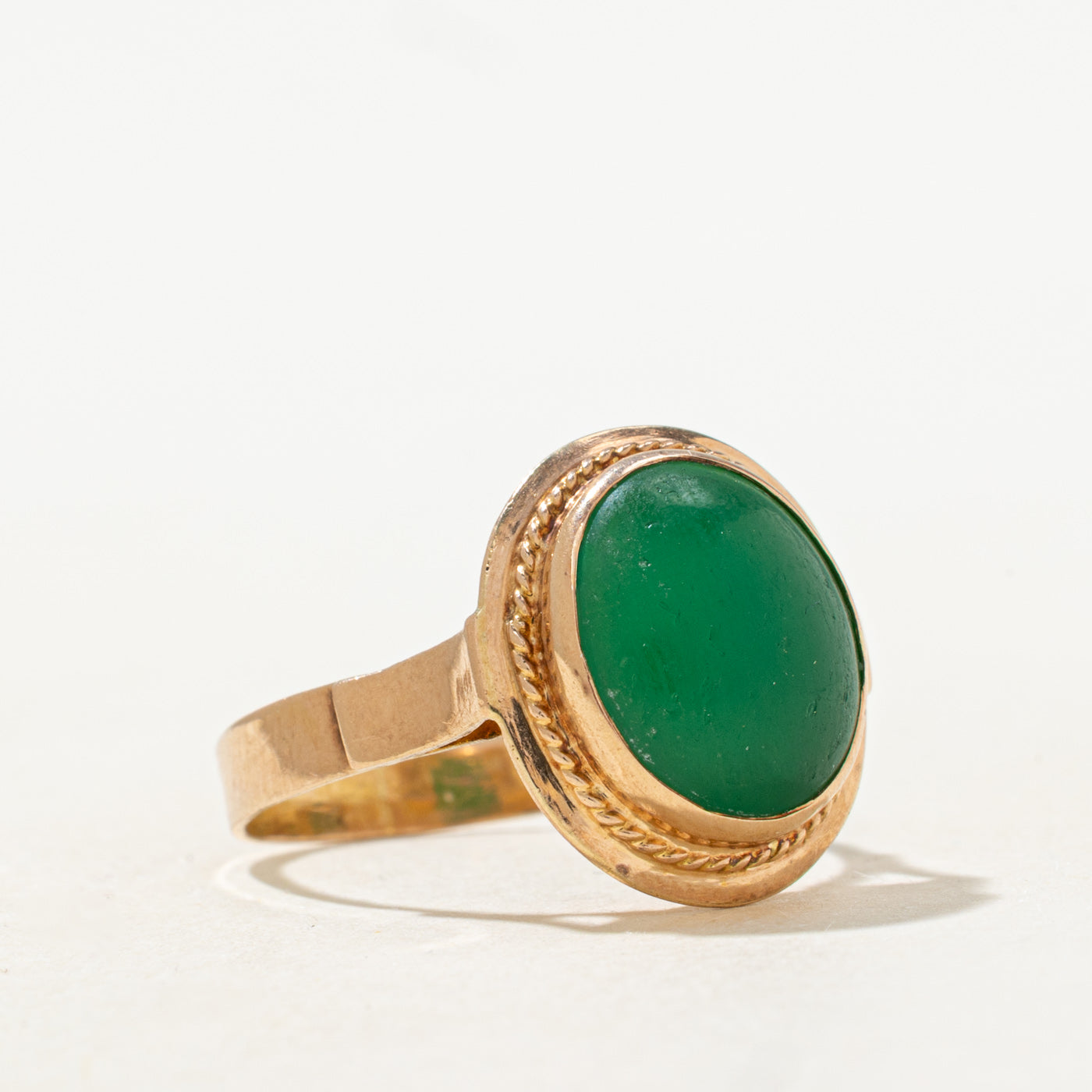 Bezel Set Pasté Glass Cocktail Ring | 4.2ct | SZ 7.0 |