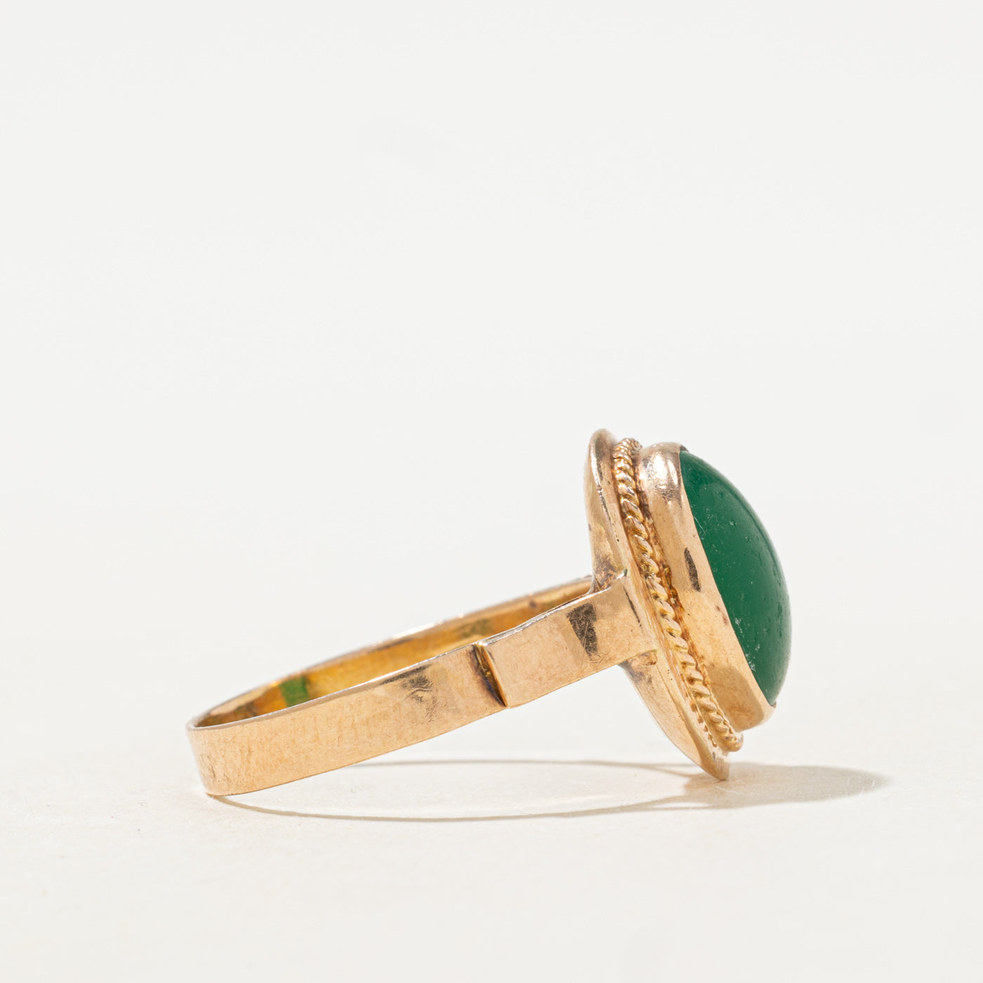 Bezel Set Pasté Glass Cocktail Ring | 4.2ct | SZ 7.0 |