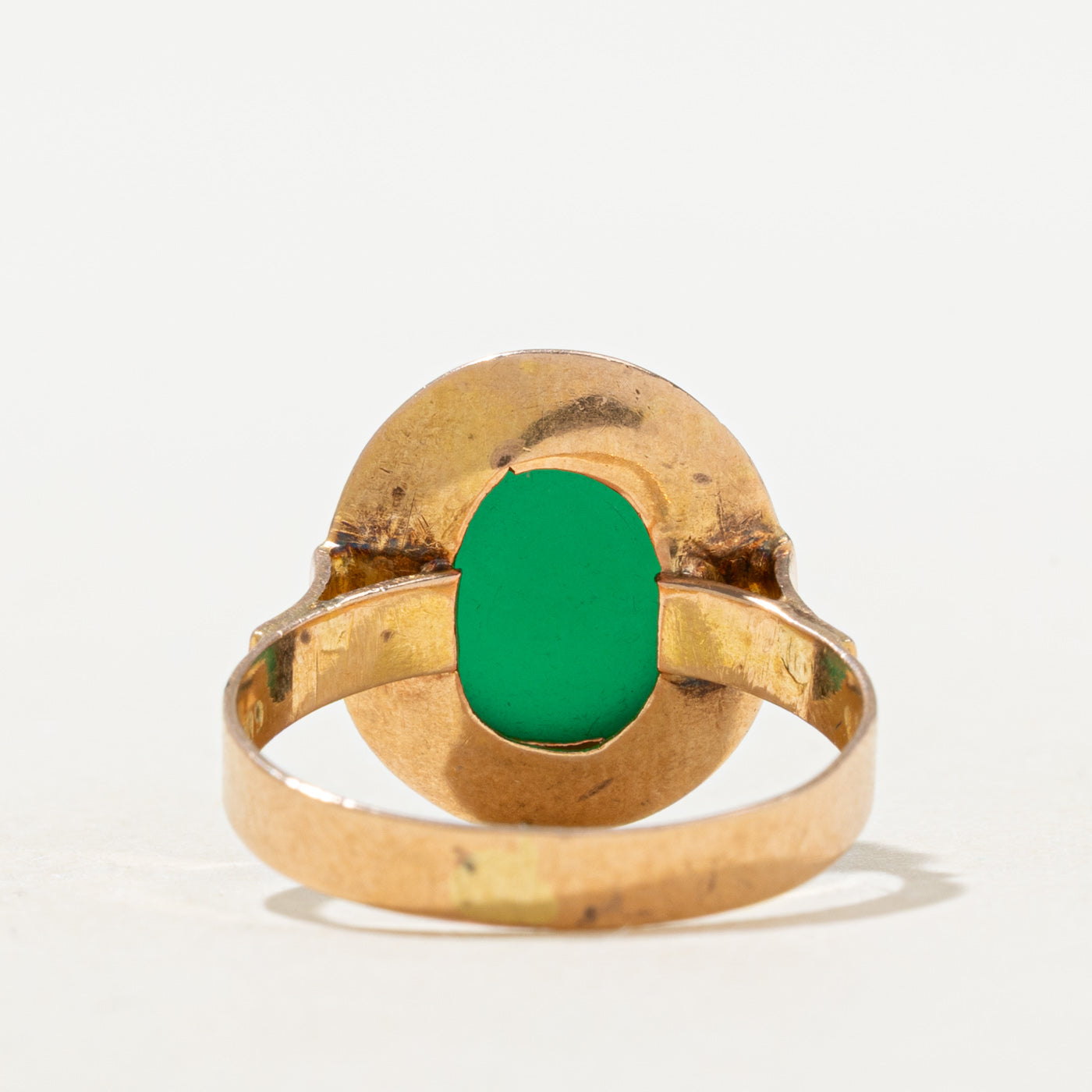 Bezel Set Pasté Glass Cocktail Ring | 4.2ct | SZ 7.0 |