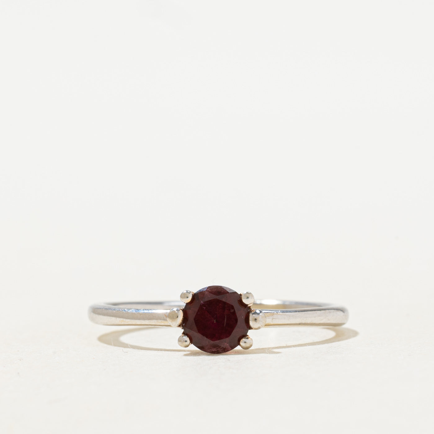 Solitaire Garnet Ring | 0.5ct | SZ 7.0 |
