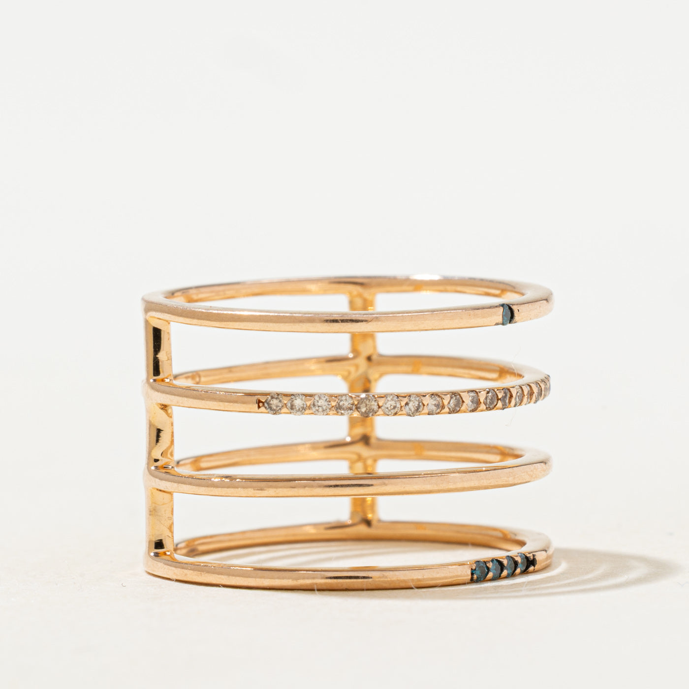 Coloured Diamond Layered Band | 0.06ctw | SZ 8.25 |