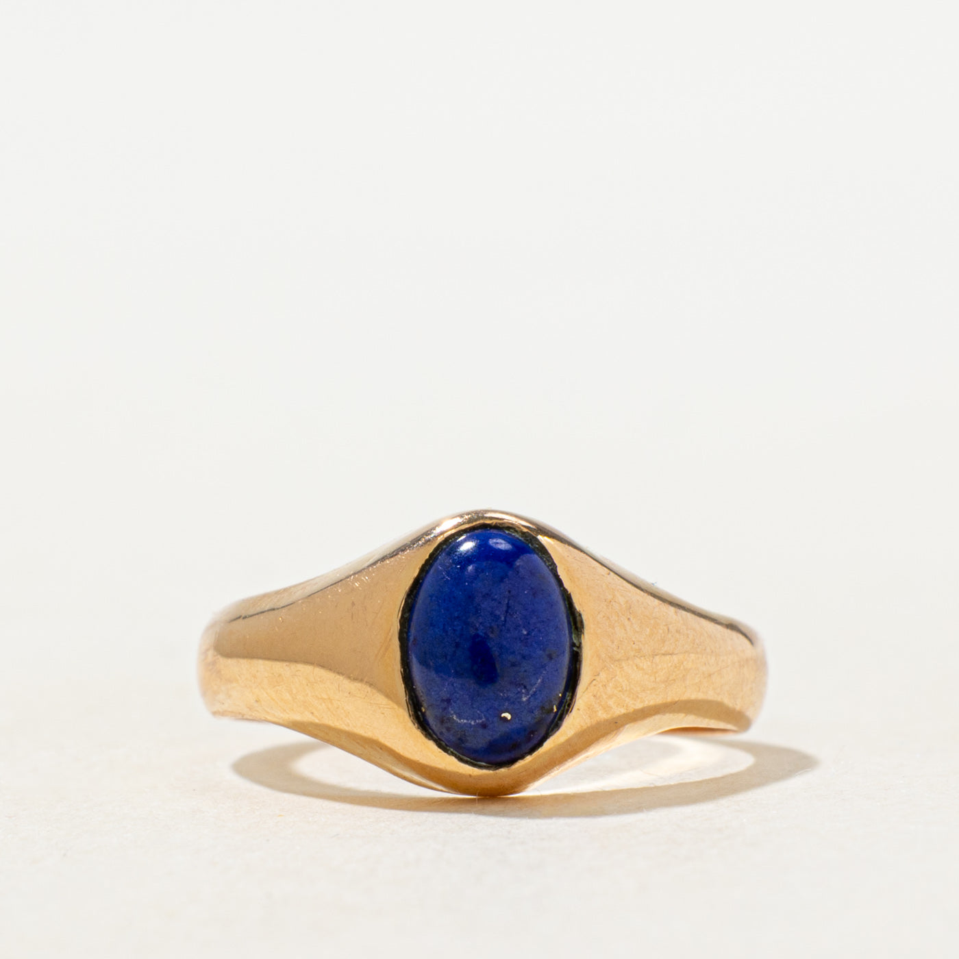 Vintage Portuguese Bezel Set Lapis Dome Ring | 0.7ct | SZ 7.5 |