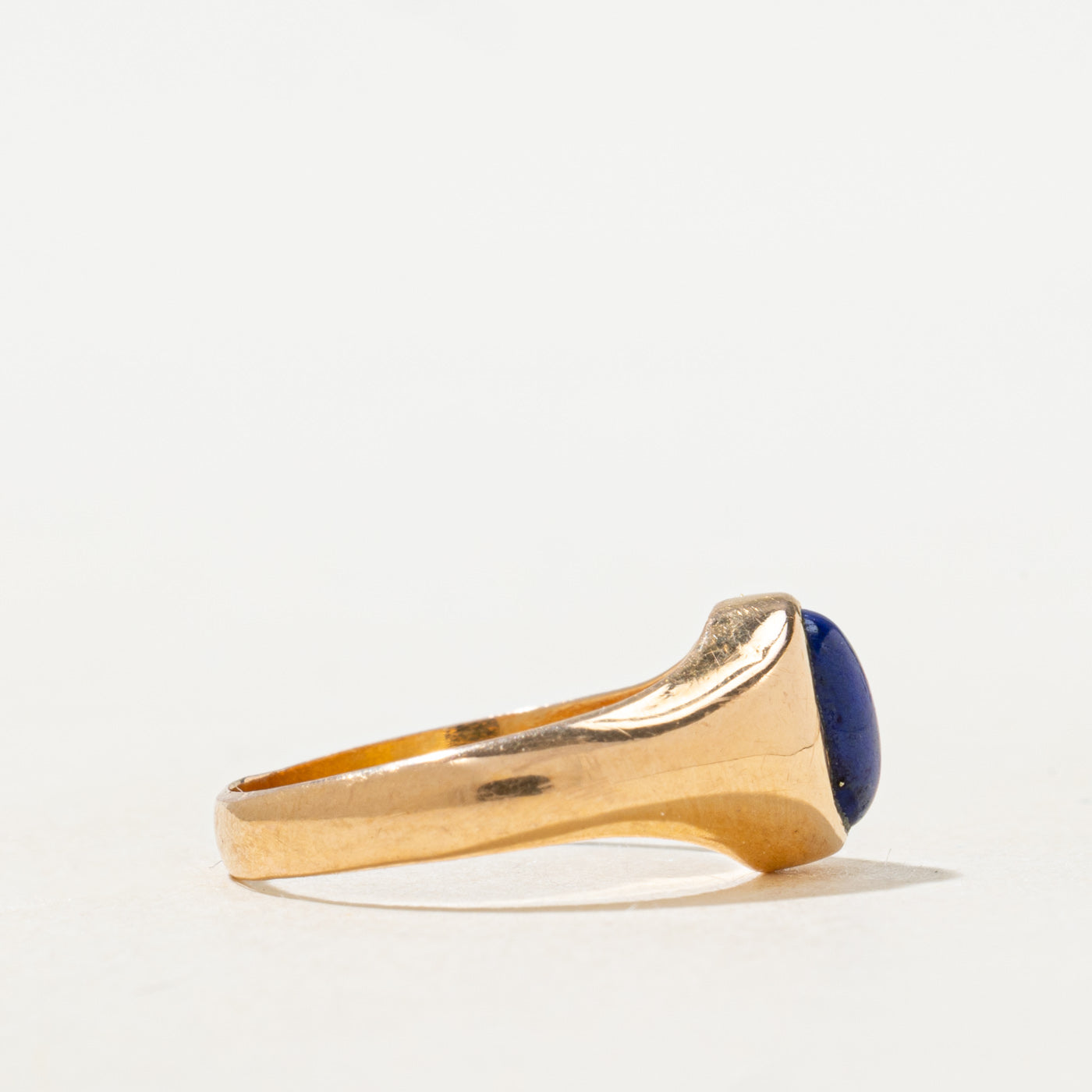 Vintage Portuguese Bezel Set Lapis Dome Ring | 0.7ct | SZ 7.5 |