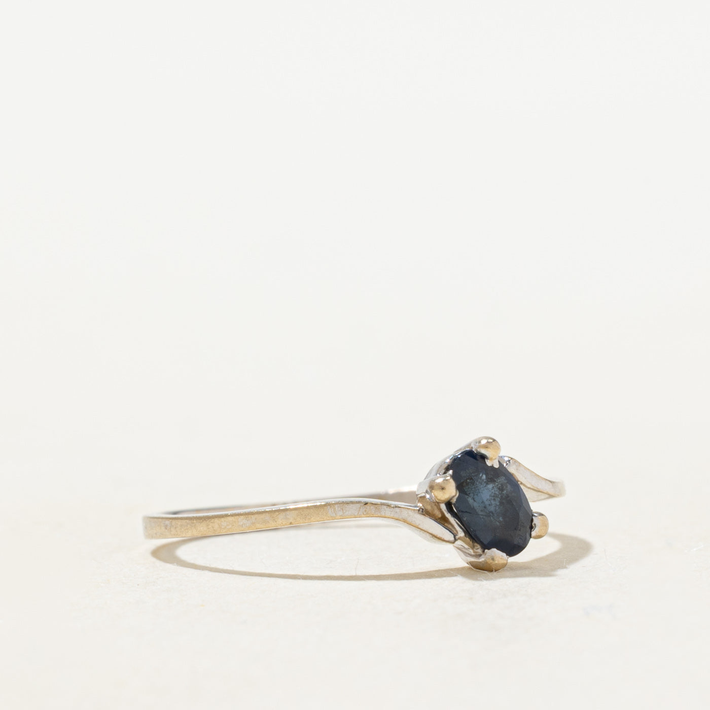 Oval Cut Sapphire Bypass Ring | 0.18ct | SZ 4.25 |