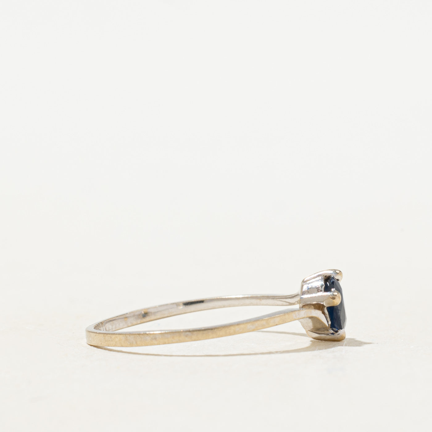 Oval Cut Sapphire Bypass Ring | 0.18ct | SZ 4.25 |