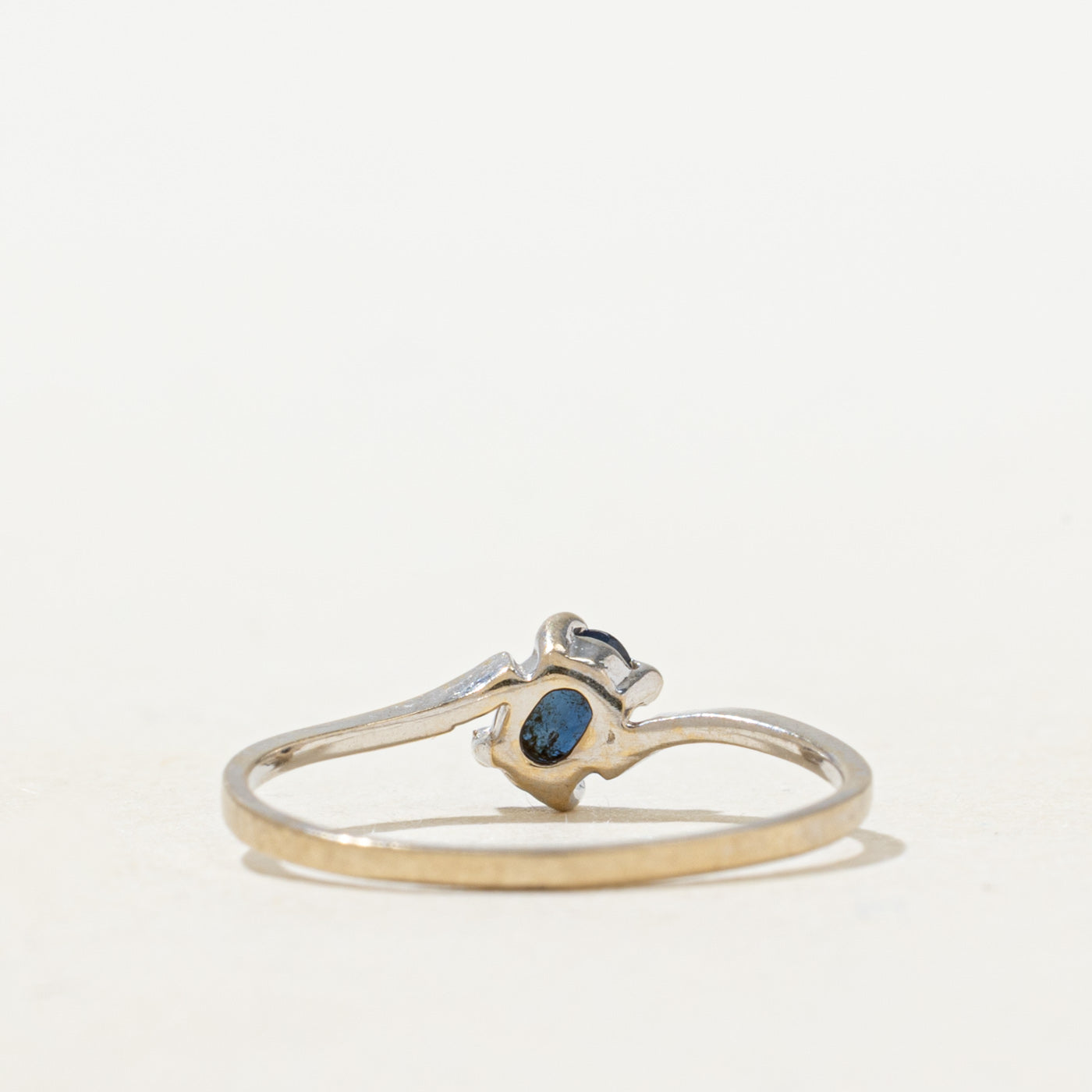 Oval Cut Sapphire Bypass Ring | 0.18ct | SZ 4.25 |