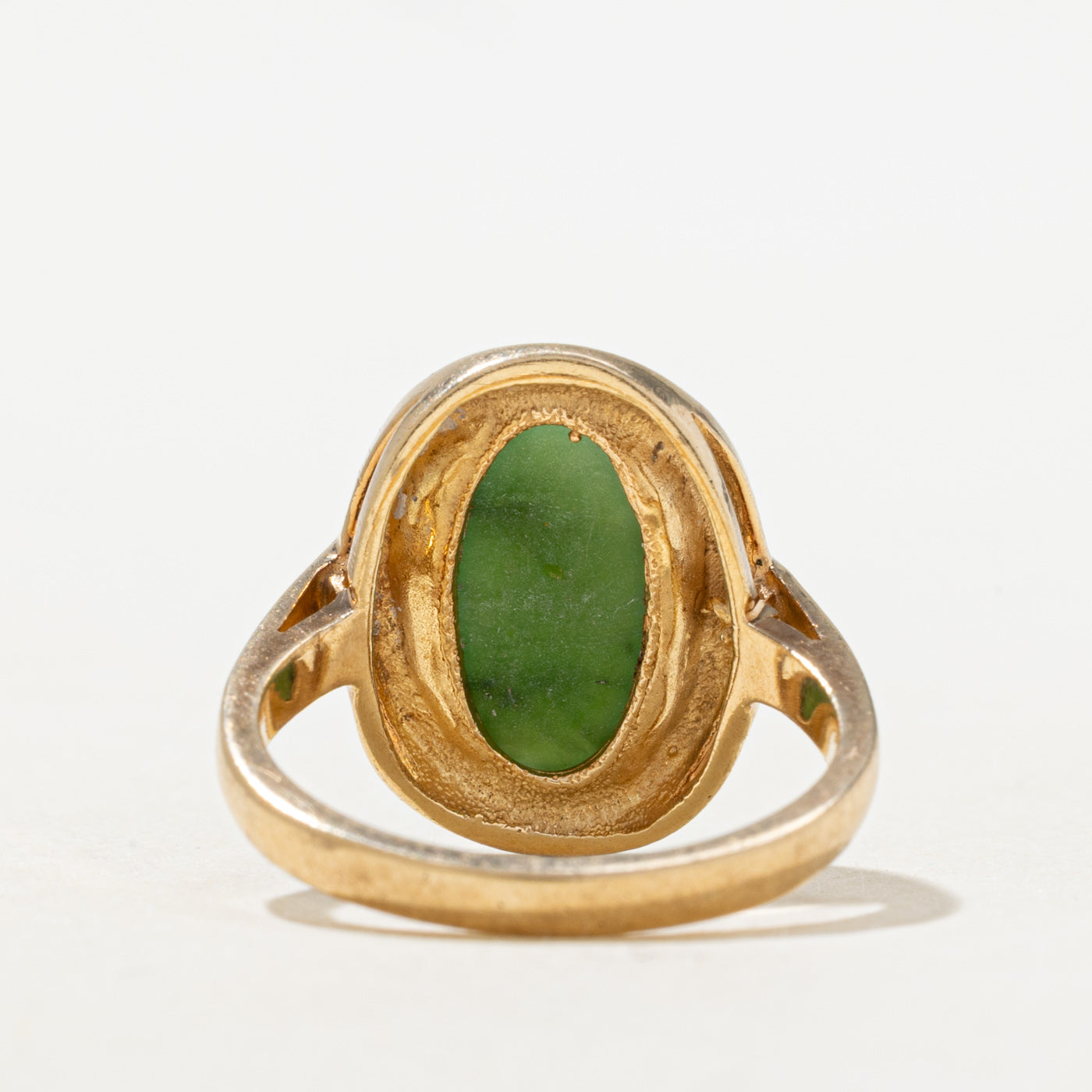 Cabochon Cut Nephrite Jade Cocktail Ring | 3.5ct | SZ 5.75 |