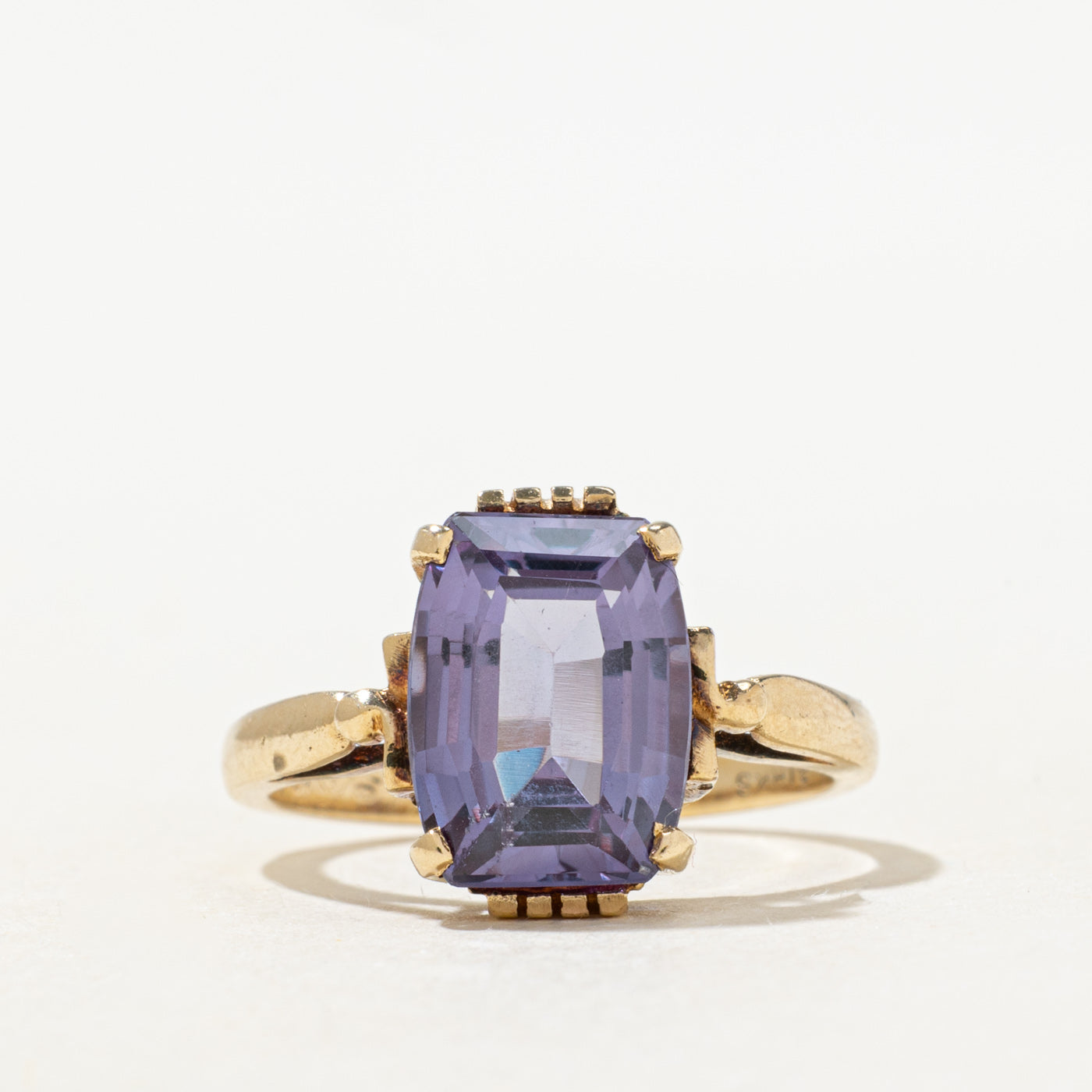 Cushion Cut Synthetic Sapphire Ring | SZ 6.0 |