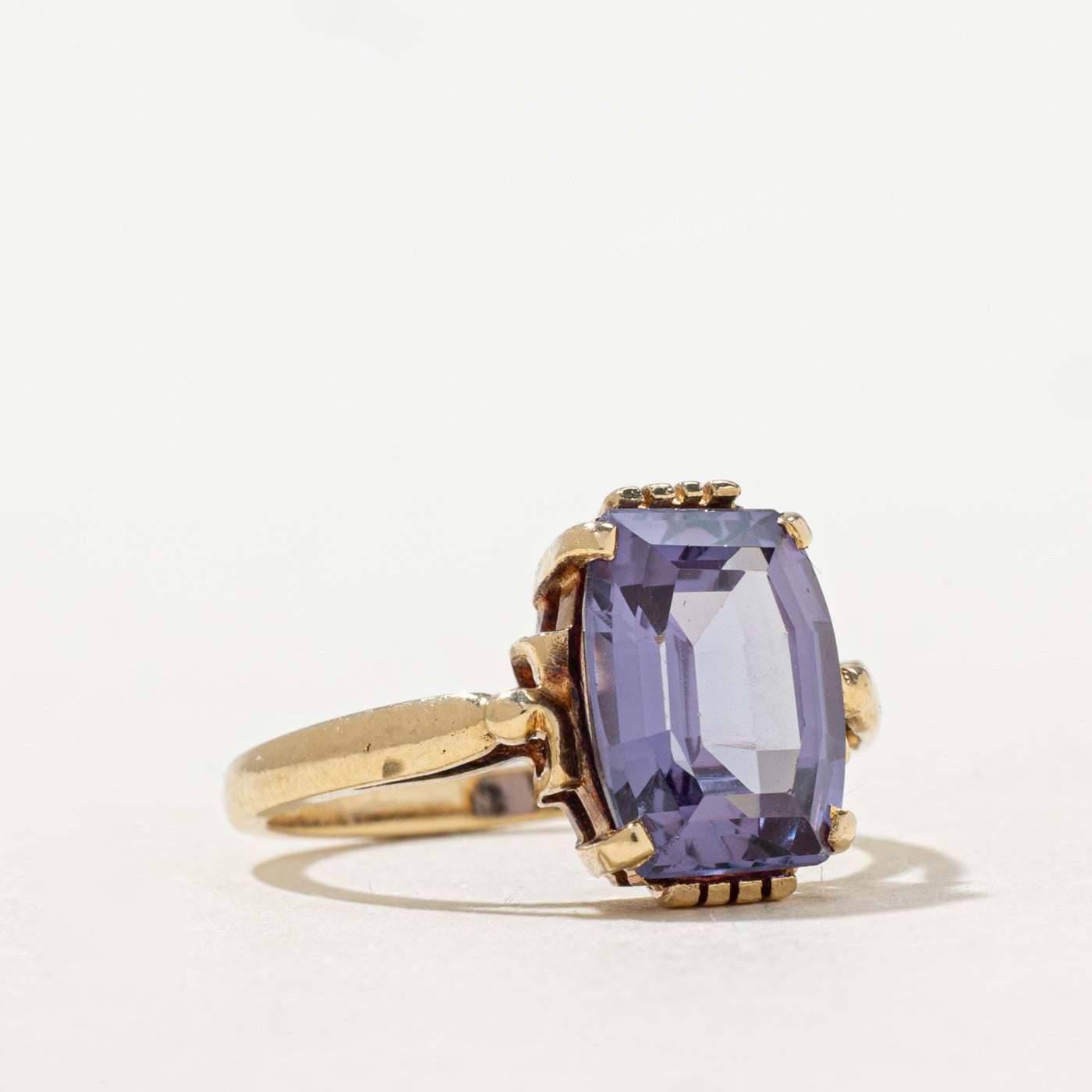 Cushion Cut Synthetic Sapphire Ring | SZ 6.0 |